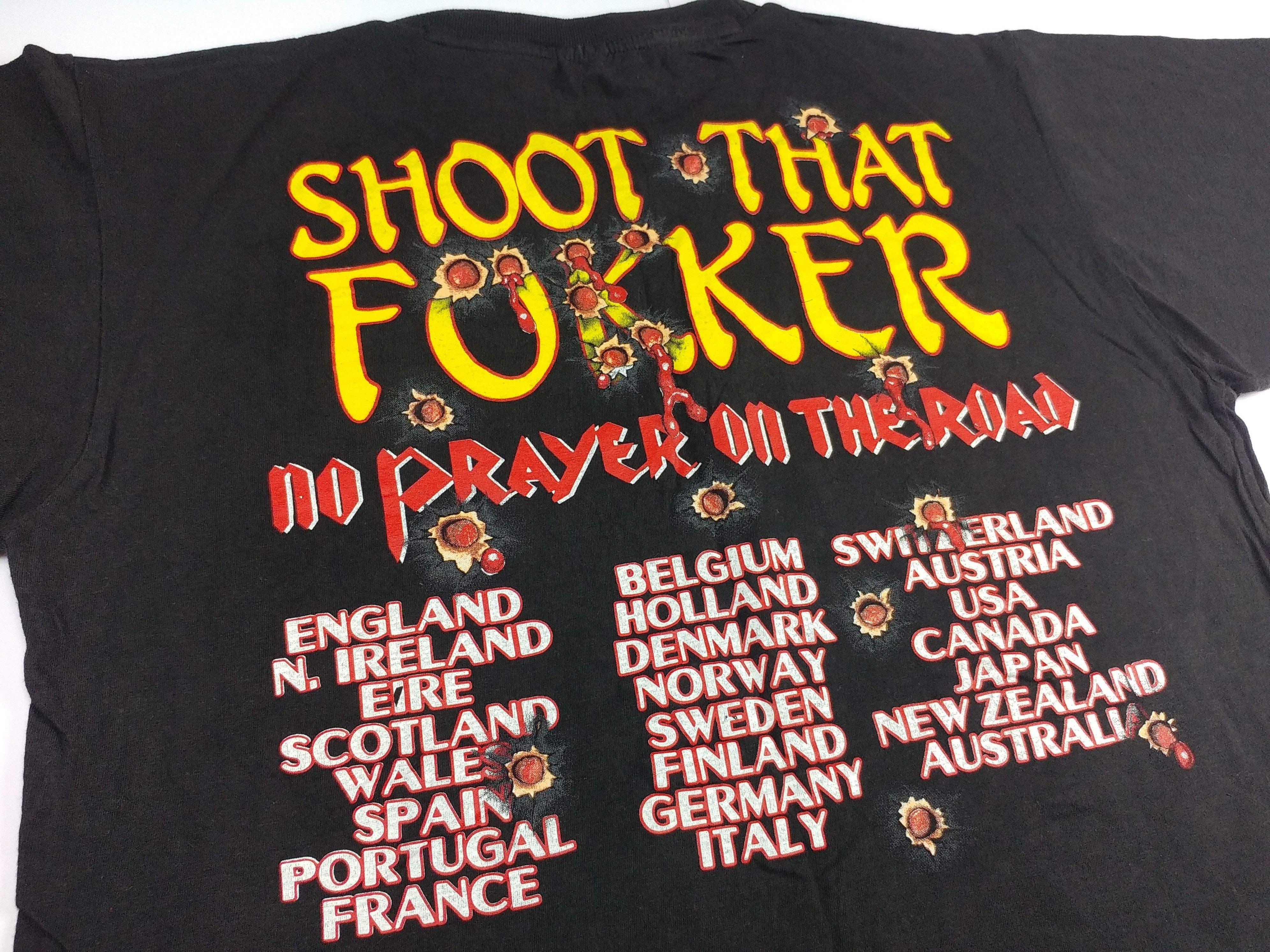 Vintage Vintage Iron Maiden T-Shirt 1990 No Prayer On The Road L Size US L / EU 52-54 / 3 - 16 Thumbnail