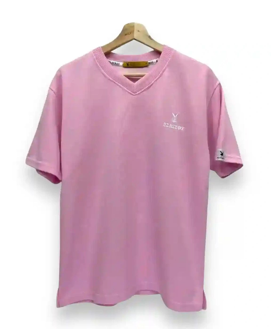 Playboy 90’s PLAYBOY Embroidery Big Bunny Spell Out Pink T-Shirt Size US M / EU 48-50 / 2 - 3 Thumbnail