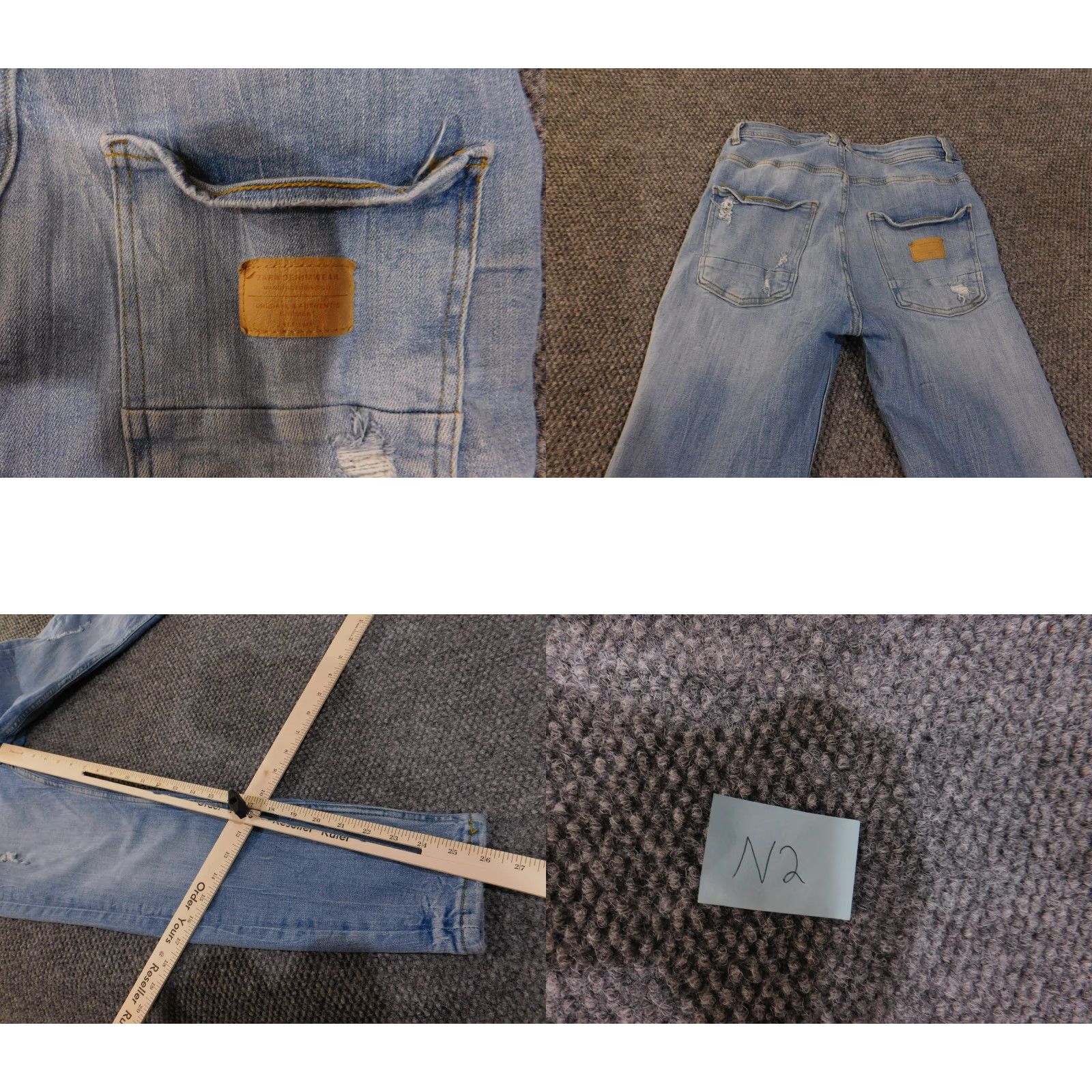 Zara Zara Jeans Womens 30 Distressed Light Wash Skinny Denim Blue Made Turkey Jeans Size 30" / US 8 / IT 44 - 8 Thumbnail