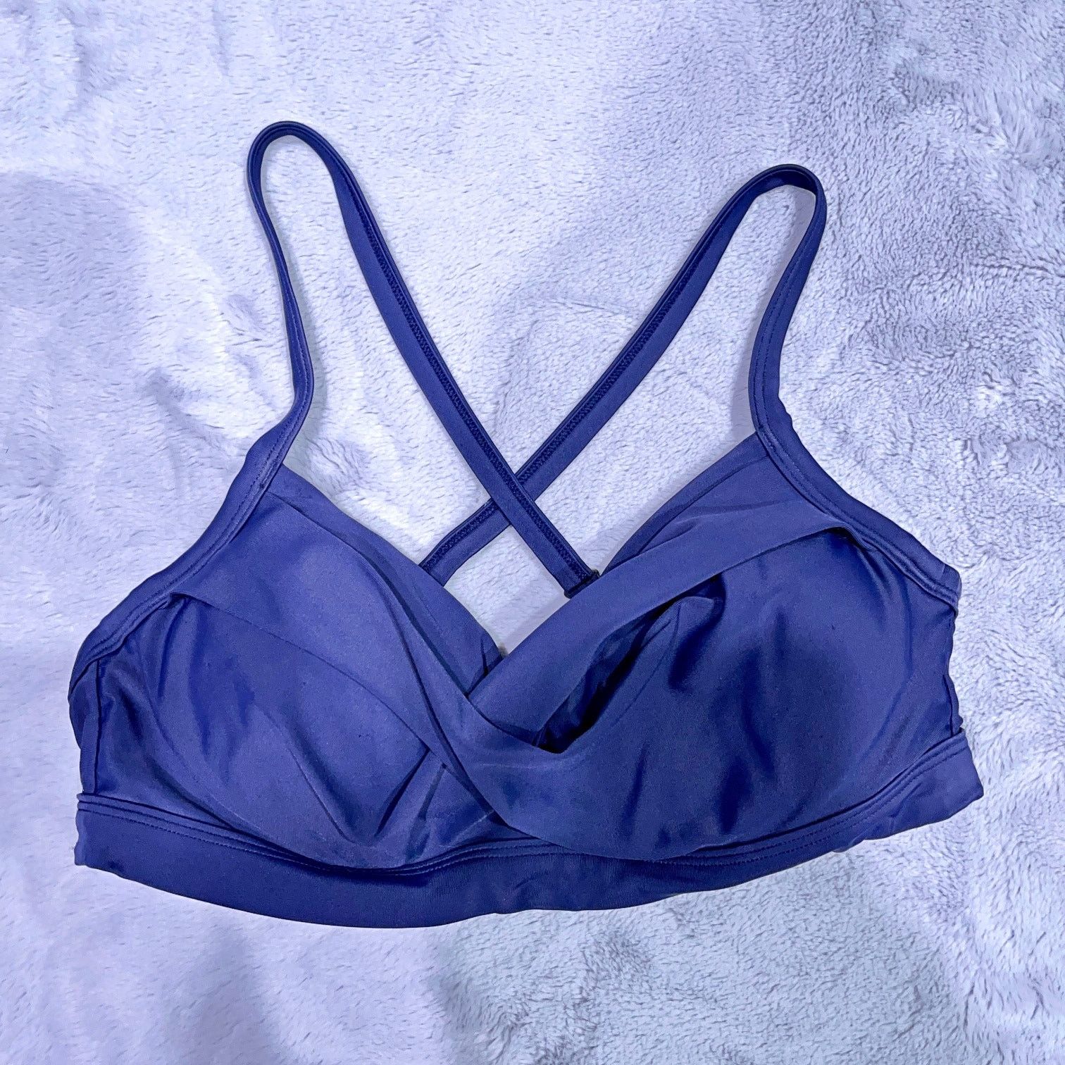Athleta Athleta Swim Twister Bikini Bra Navy Underwire Pad 34B 34C Size ONE SIZE - 1 Thumbnail