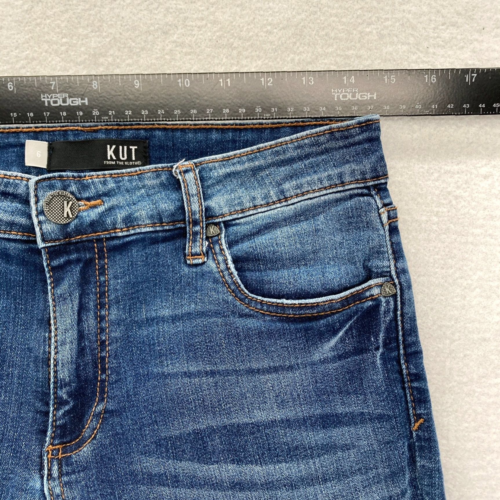 Vintage KUT from the Kloth Jeans Donna Donna 6 Ankle Skinny Blue Stretch Denim Pants Women Slim Jeans Size 28" / US 6 / IT 42 - 7 Thumbnail