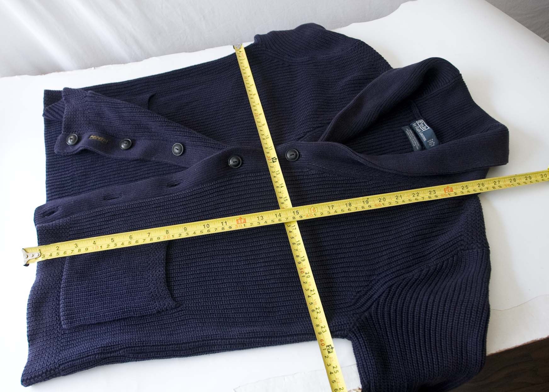 Ralph Lauren Ralph Lauren Shawl Sweater Cardigan Size L Cotton Dark Blue Size US L / EU 52-54 / 3 - 5 Thumbnail