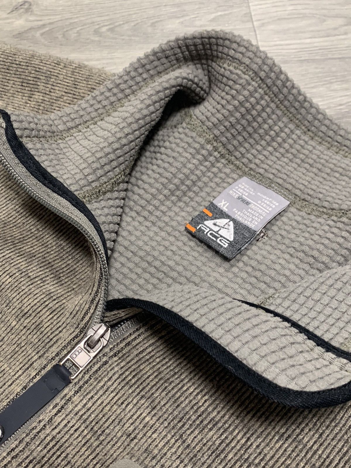 Vintage Nike ACG Waffle Fleece Jacket Brown/Grey XL Size US XL / EU 56 / 4 - 6 Thumbnail