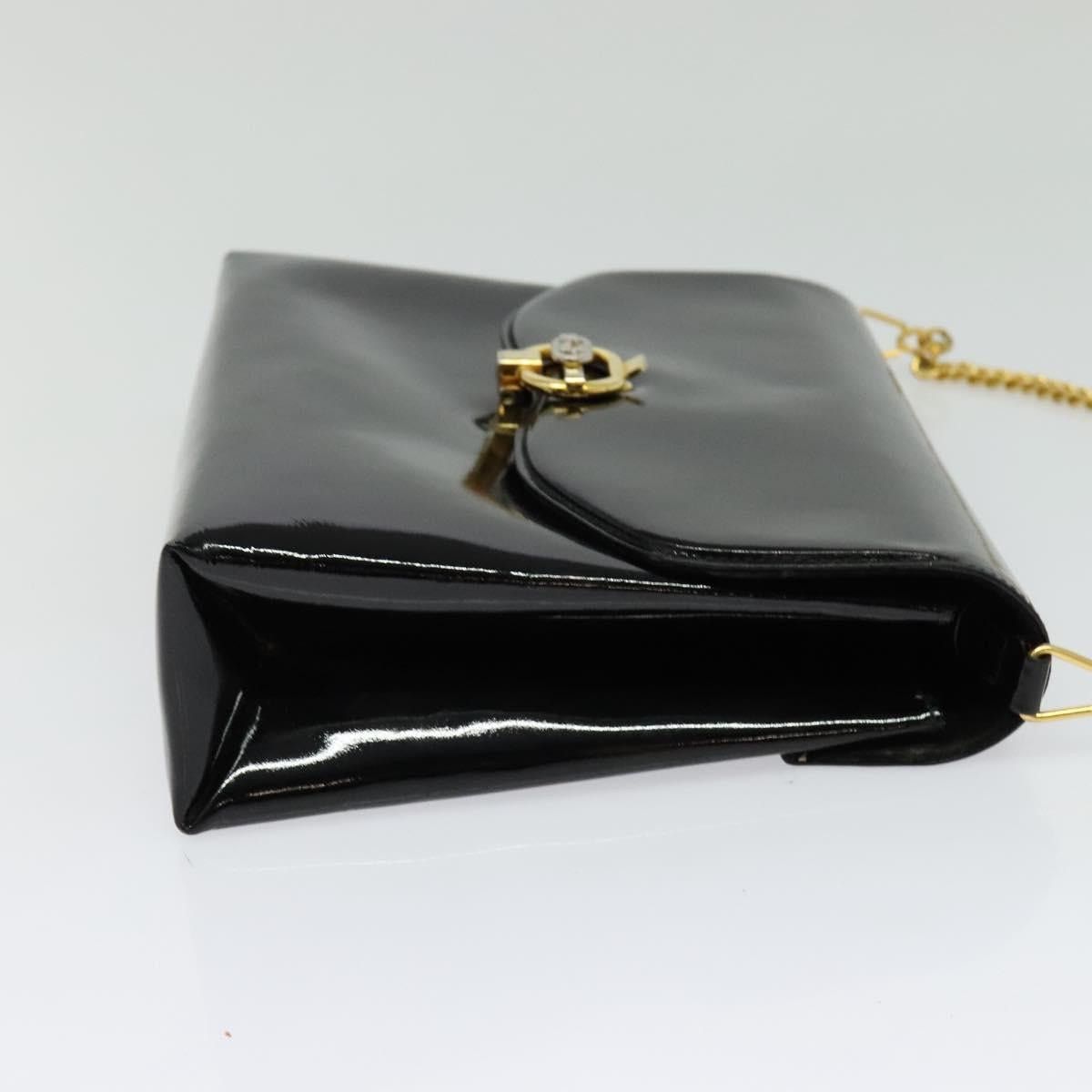 Gucci GUCCI Chain Shoulder Bag Patent Leather Black Gold Size ONE SIZE - 5 Thumbnail
