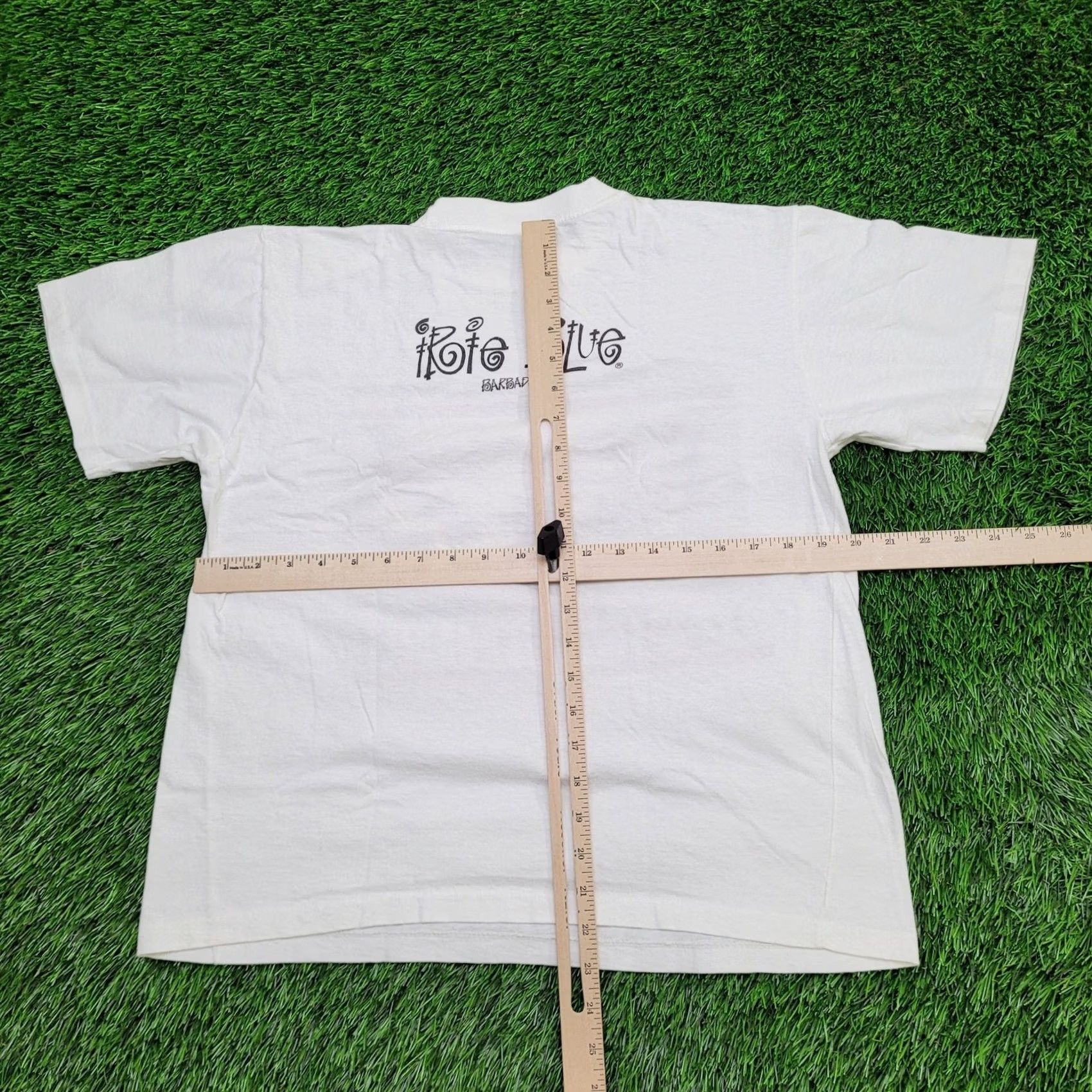 Vintage Irie Blue Vintage 90s Barbados Shirt Women Large White Graphic Size L / US 10 / IT 46 - 3 Thumbnail