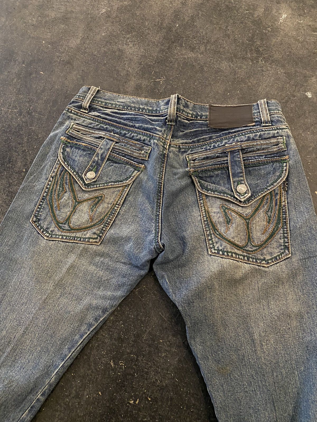 Beauty Beast Y2k Morgan Homme Button Flare Style Jeans Size US 34 / EU 50 - 5 Thumbnail