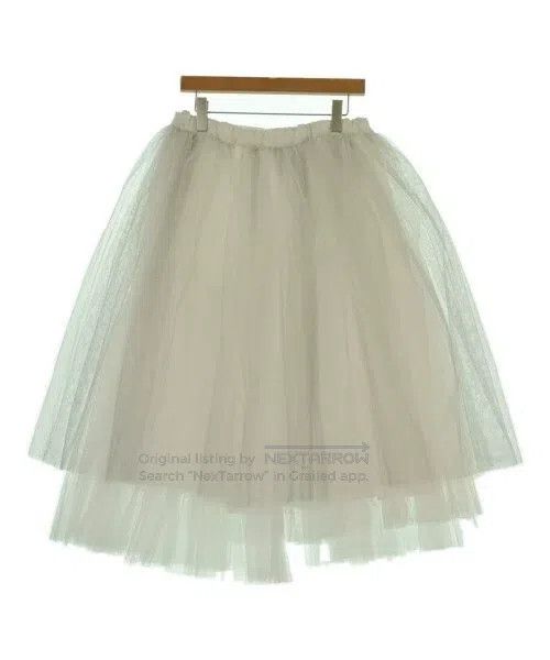 Comme des Garcons Comme Des Garcons size L White retro tulle half skirt Size 22" - 2 Thumbnail