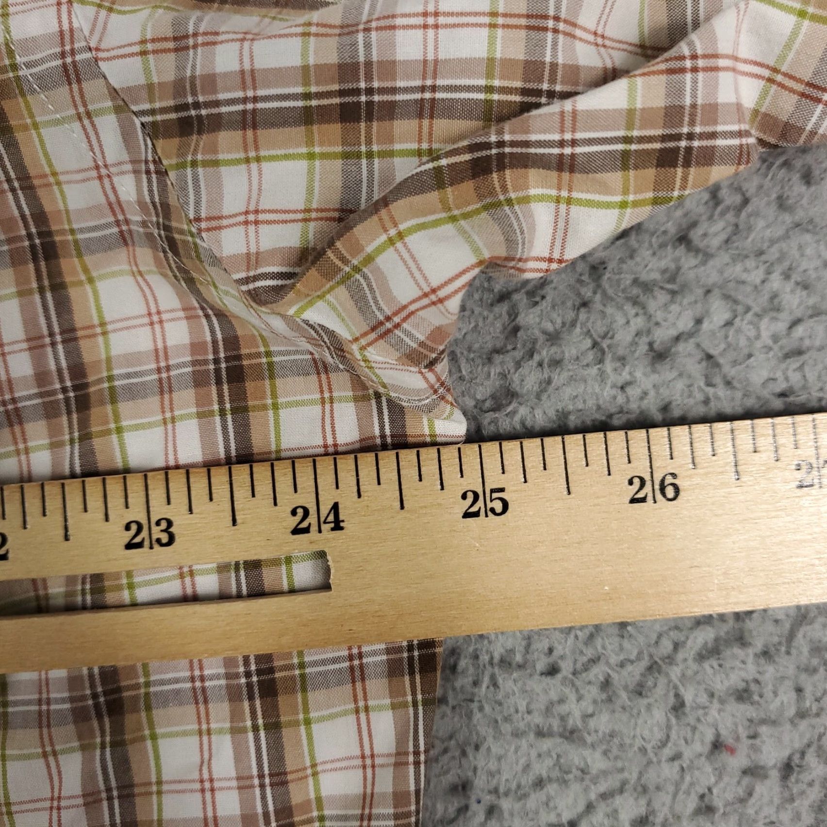 Tommy Hilfiger Tommy Hilfiger Plaid Shirt Beige Long Sleeve Casual Button-Up Mens Large Size US L / EU 52-54 / 3 - 6 Thumbnail
