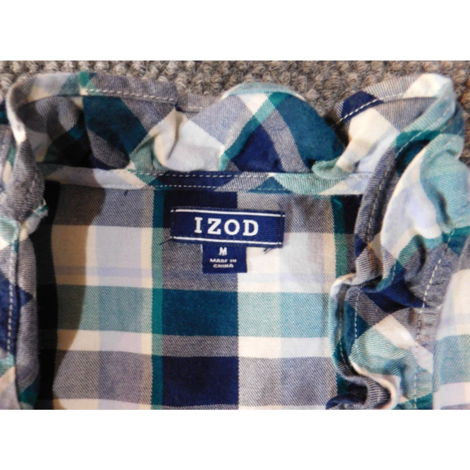 Izod IZOD Shirt Womens Button-Up Casual Plaid Blue Medium Size M / US 6-8 / IT 42-44 - 5 Thumbnail