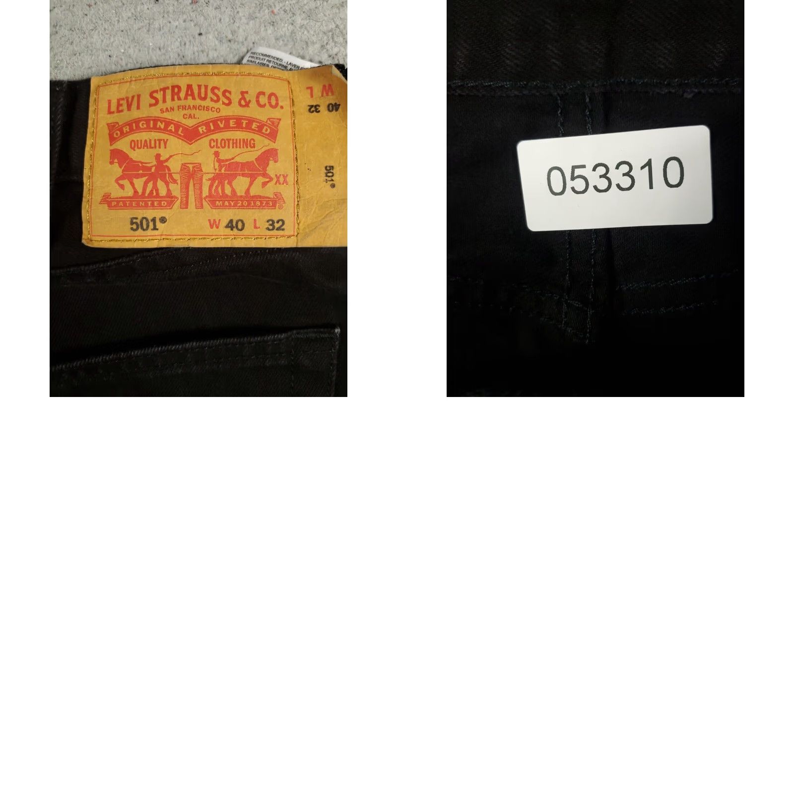 Levi's Levis Mens 40x32 501 Black Straight Leg Denim Jeans Pants Size US 40 / EU 56 - 8 Thumbnail