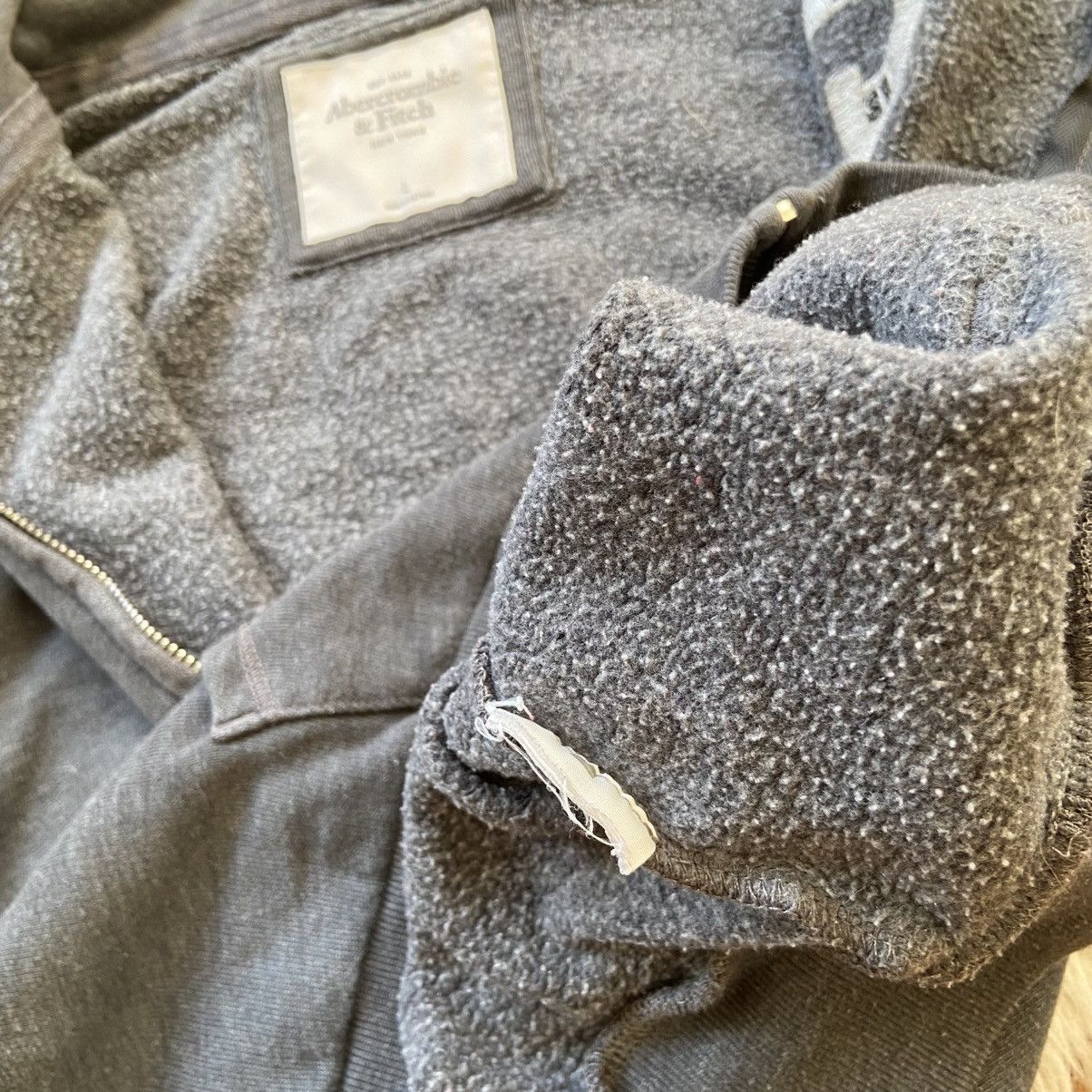 Abercrombie & Fitch 📌 Y2K Abercrombie & Fitch Zip-Up Hoodie Embroidered logo Size L / US 10 / IT 46 - 10 Thumbnail