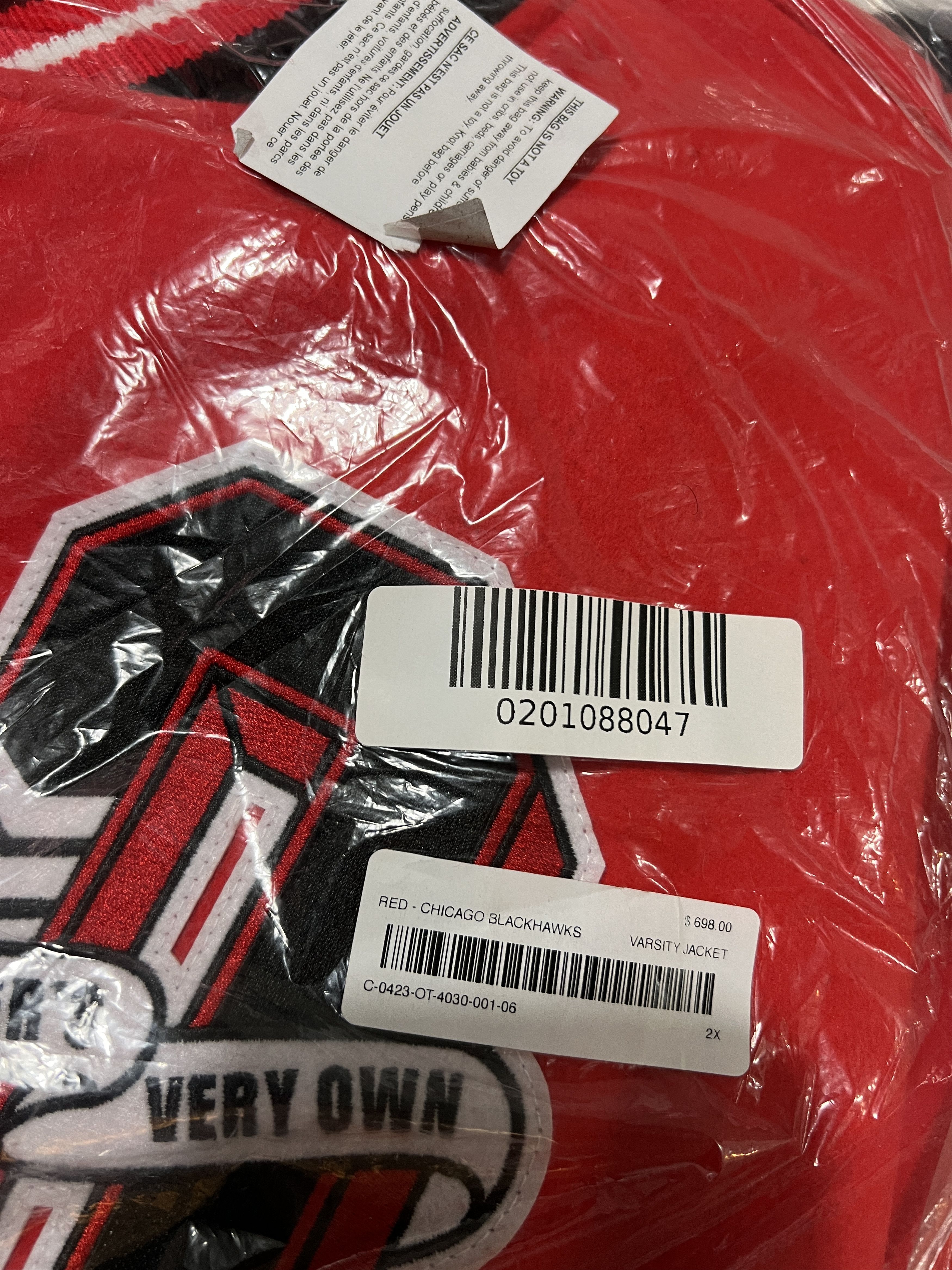 Drake OVO x NHL Chicago Blackhawks Varsity Jacket Size US XXL / EU 58 / 5 - 6 Thumbnail