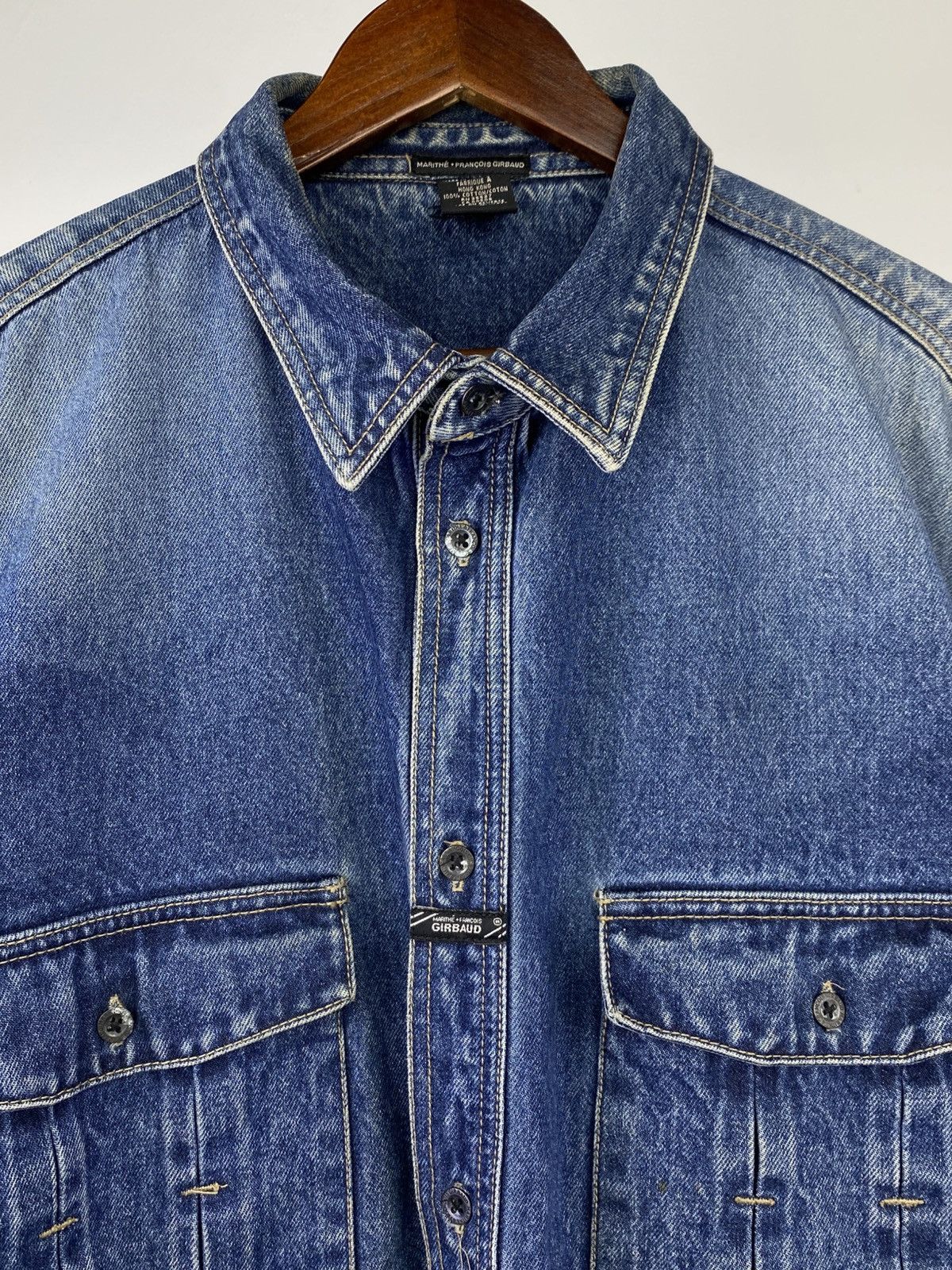 Marithe + Francois Girbaud Marithe Francois Girbaud Vintage Faded Oversized Denim Jacket Size US XL / EU 56 / 4 - 11 Thumbnail