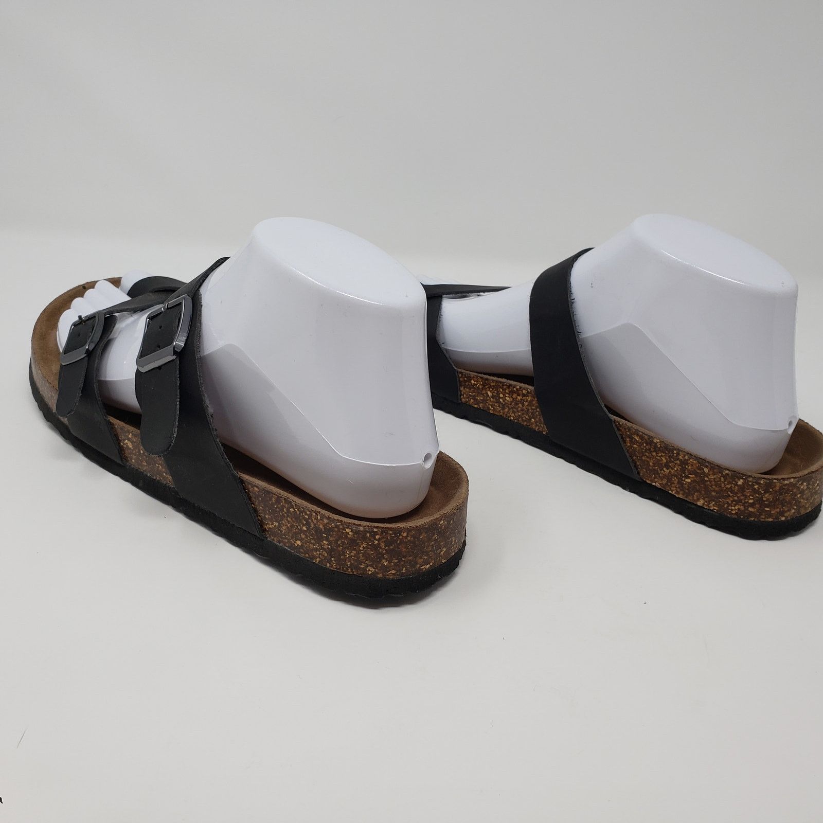 Other Outwoods 2-Strap Black Strappy Buckle Flat Slip-On Sandals 9 Size US 9 / IT 39 - 3 Thumbnail