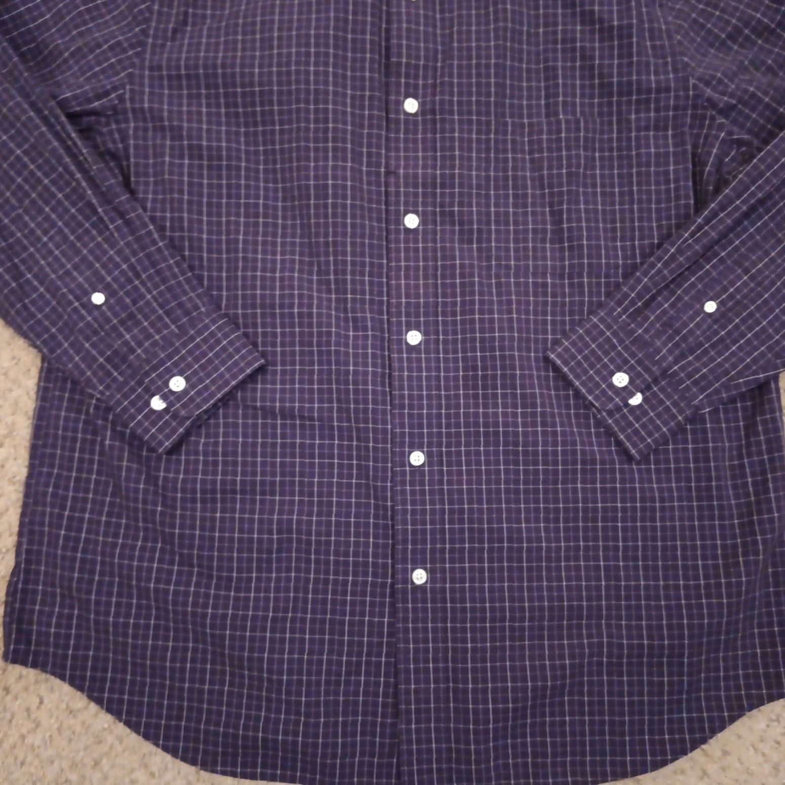 Croft & Barrow Croft & Barrow Shirt Mens Large Purple Plaid Long Sleeve Button Down Size US L / EU 52-54 / 3 - 4 Thumbnail