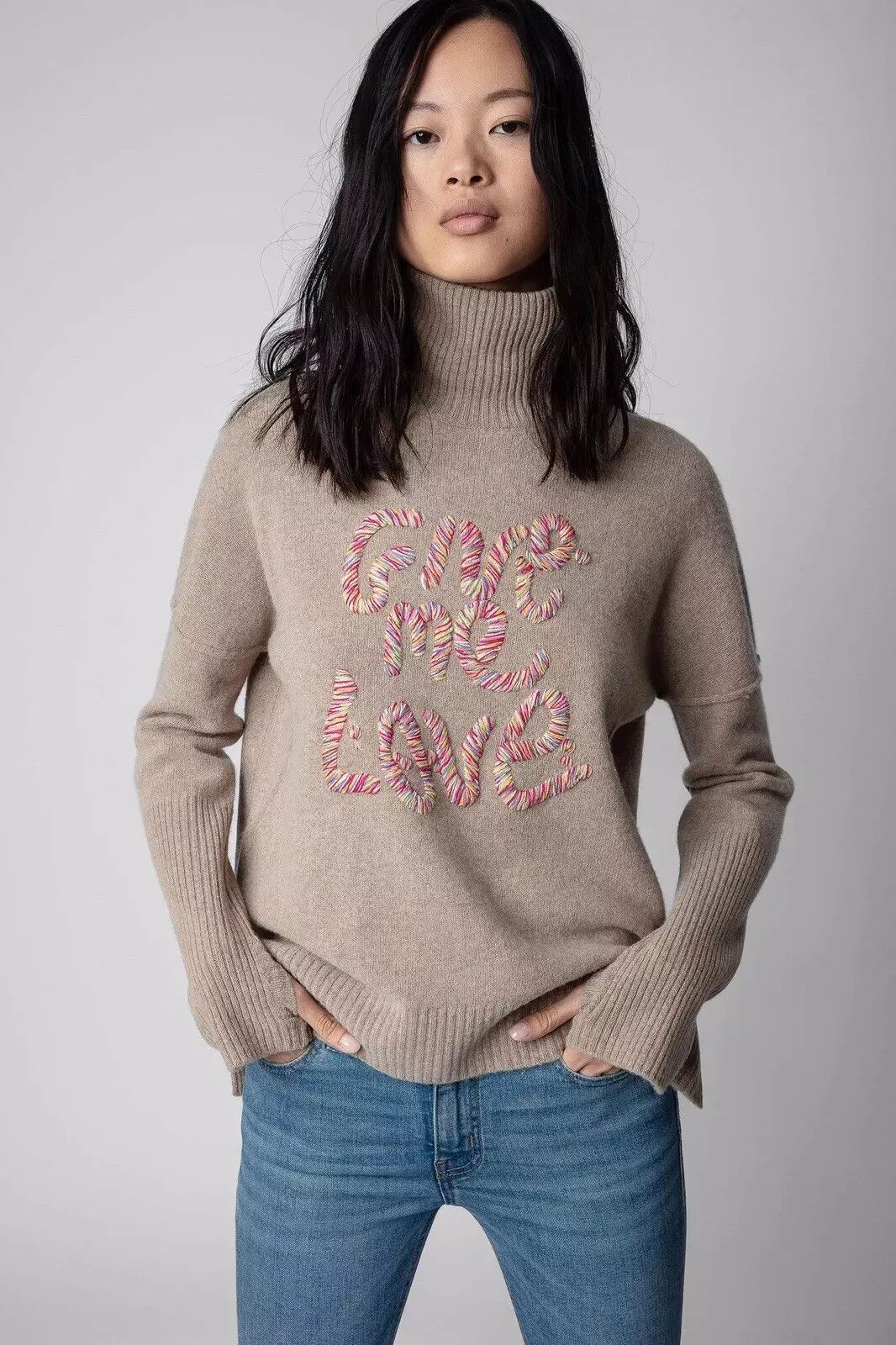 Zadig & Voltaire Zadig & Voltaire Alma Give Me Love Sweater Oversized Size XS / US 0-2 / IT 36-38 - 1 Thumbnail