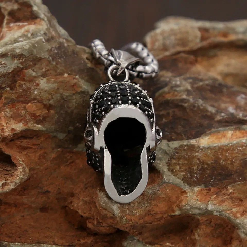 Jewelry Gothic Black Skull Pendant Necklace Size ONE SIZE - 4 Thumbnail