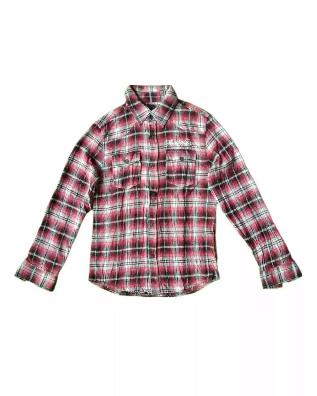 In The Attic In The Attic J-Rock "Rock Killer" Embroidered Flannel Shirt Size L / US 10 / IT 46 - 1 Thumbnail