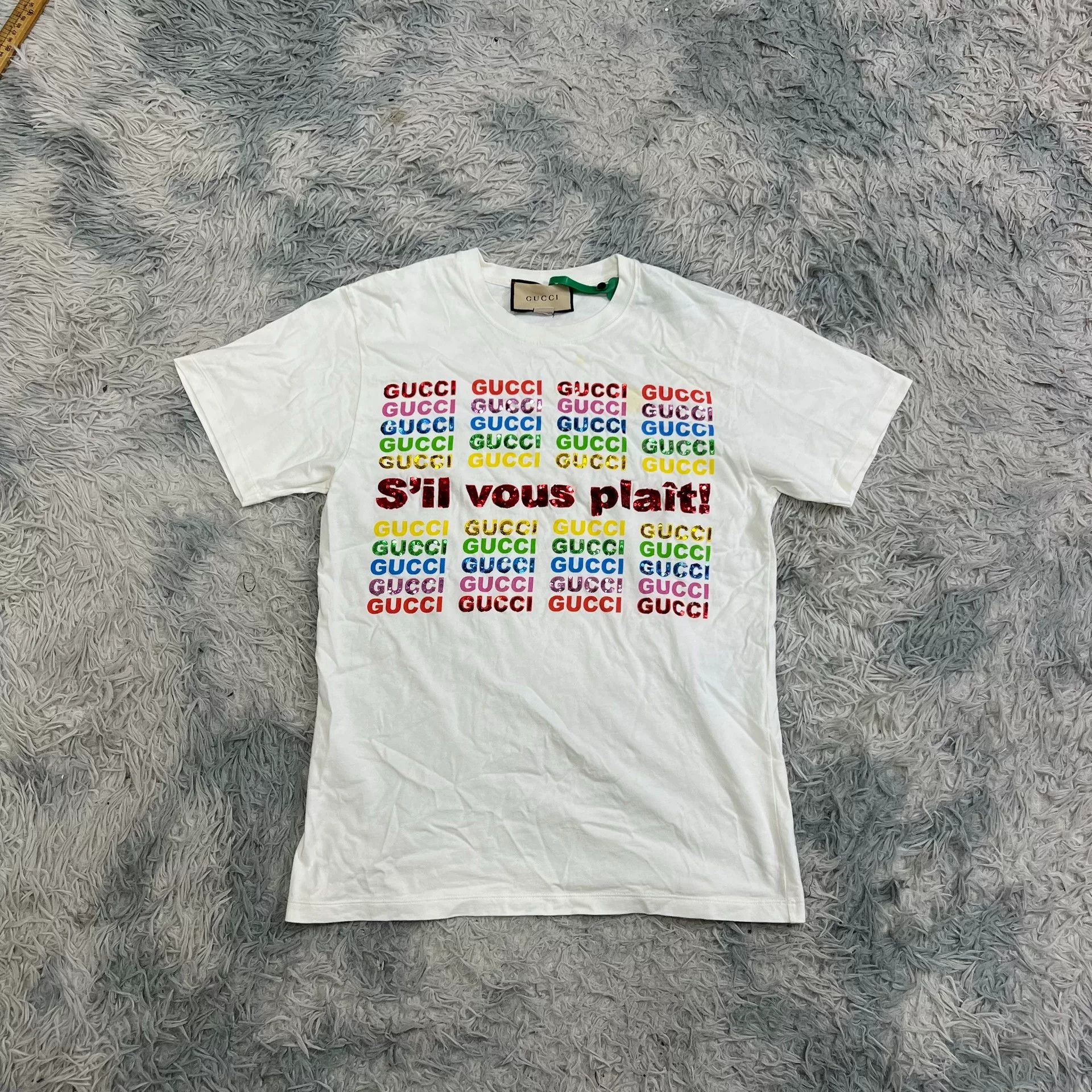 Gucci Gucci Colorful Sequin Short-Sleeve T-Shirt Size XS / US 0-2 / IT 36-38 - 1 Thumbnail