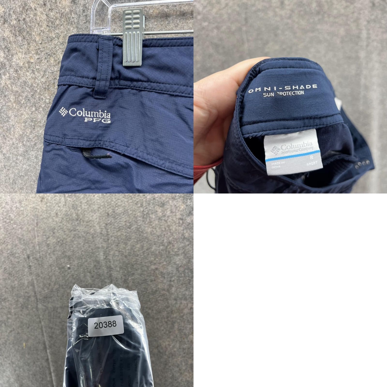 Vintage Columbia Shorts Women 8 Blue Navy Chino Flat Front Omni Shade PFG Hiking Shirtless? Size 30" / US 8 / IT 44 - 9 Thumbnail