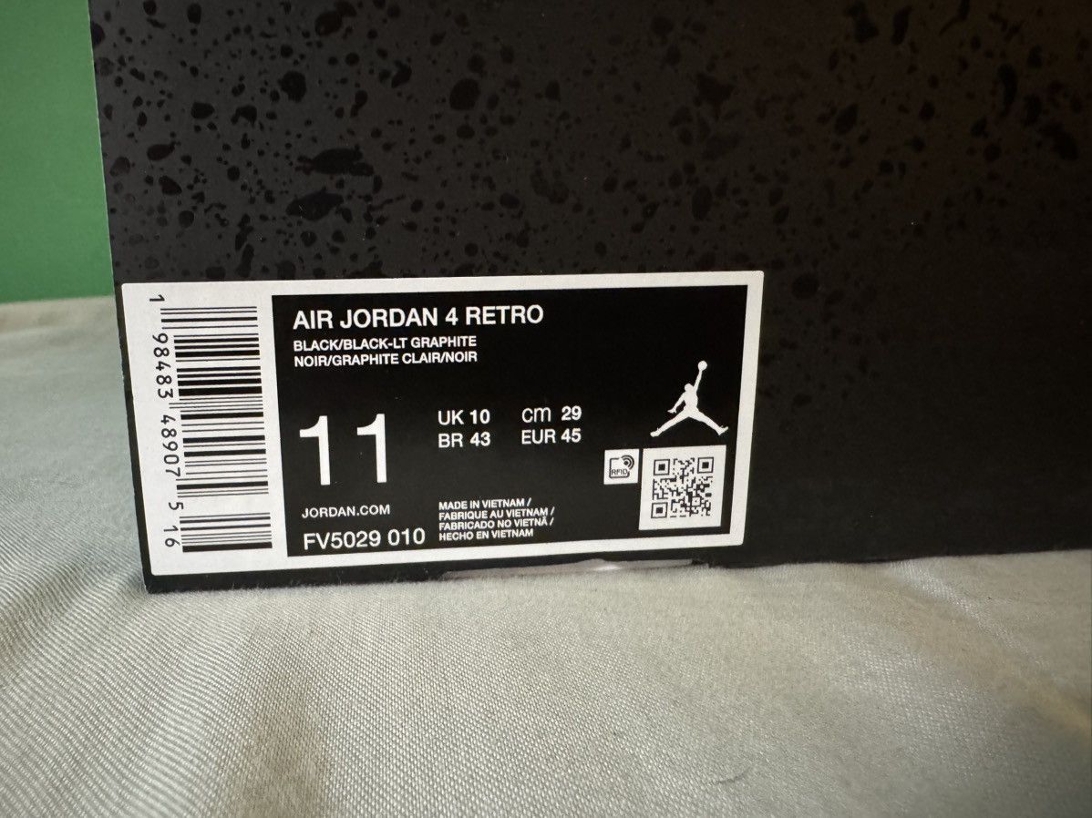 Nike Jordan 4 black cat 2025 Size US 11 / EU 44 - 7 Thumbnail