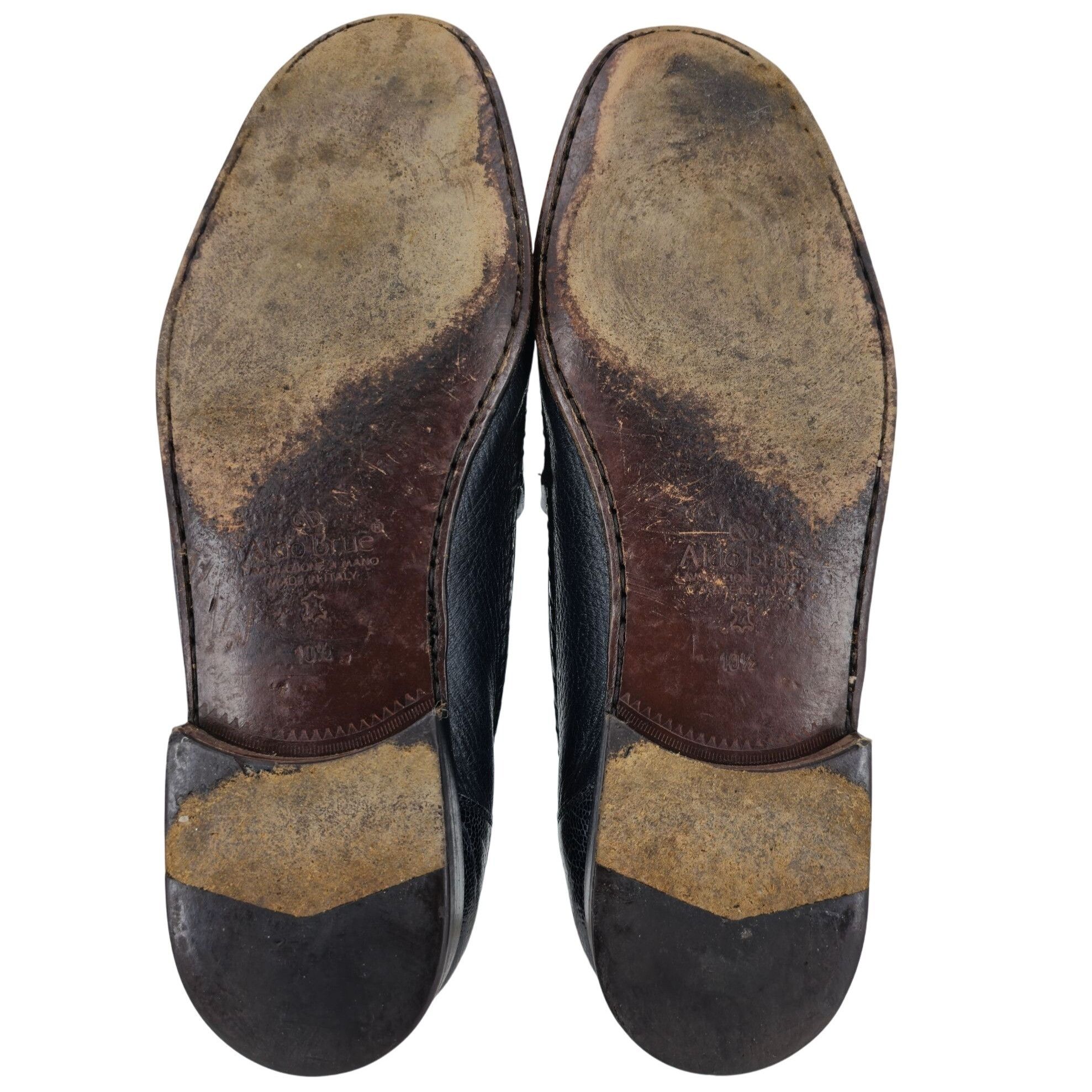 Aldo Brue Aldo Bruè Italy Exotic Navy Blue Ostrich Leg Dress Shoe 10.5 Size US 10.5 / EU 43-44 - 4 Thumbnail