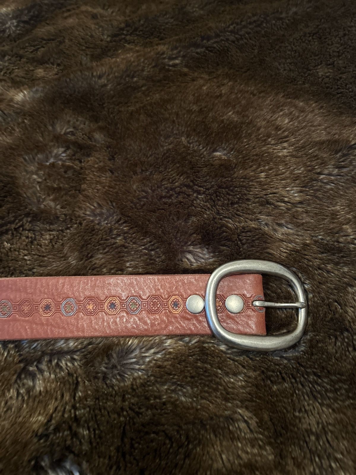Japanese Brand × Vintage cute vintage y2k streetwear diesel style gothic leather belt Size ONE SIZE - 3 Thumbnail