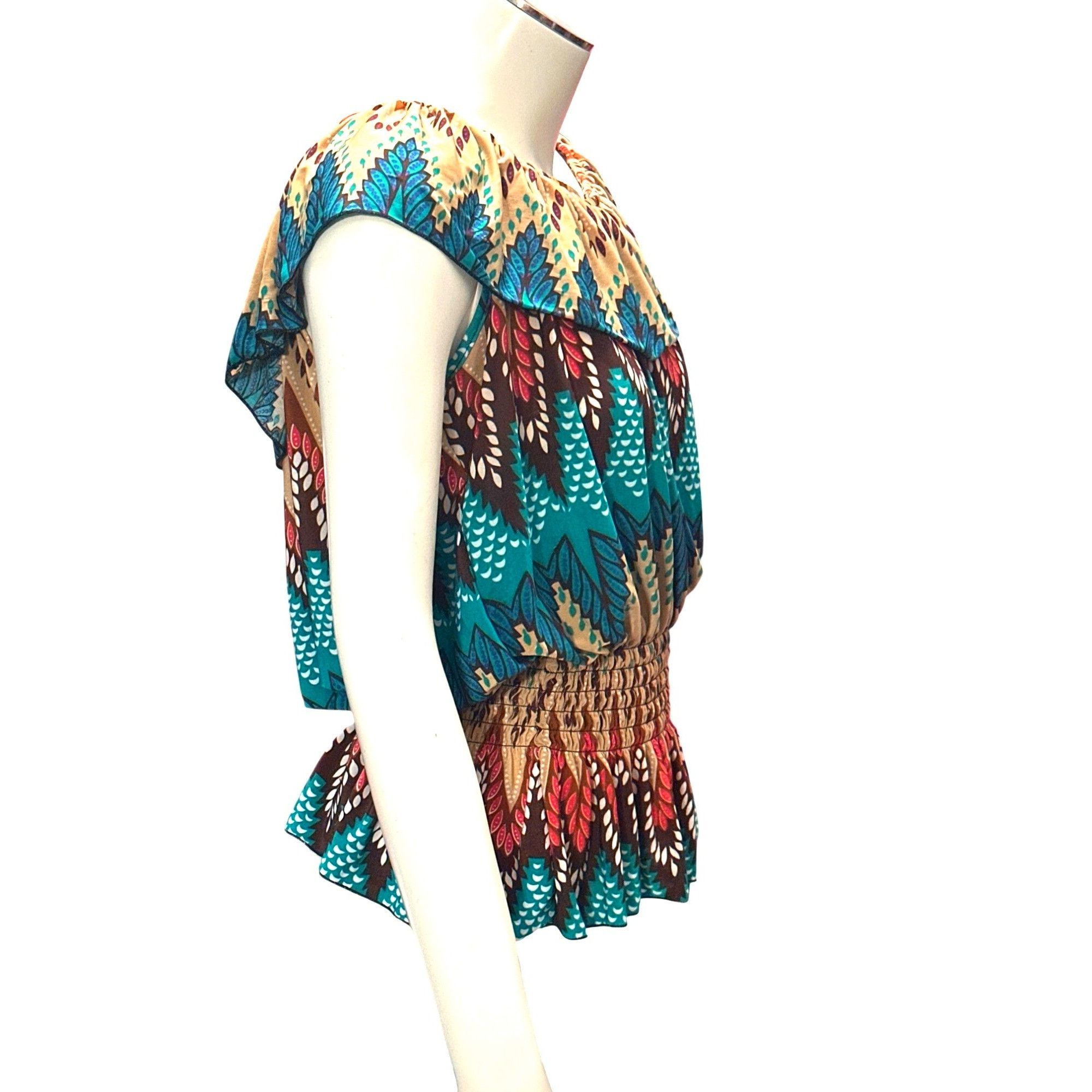 Other ACE Fashion Boho Peasant Blouse Festival Top Colorful Smocke Size XXL / US 16-18 / IT 52-54 - 6 Thumbnail