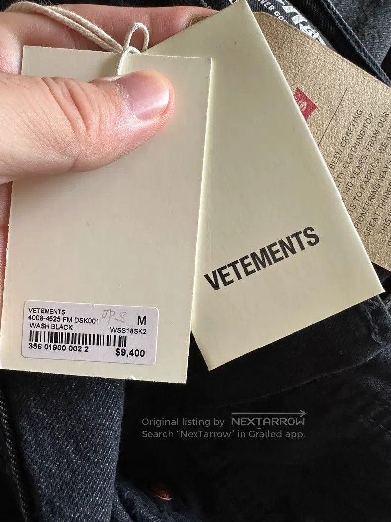 Vetements Vetements size M Dark gray back color-block denim skirt Size 23" - 8 Thumbnail