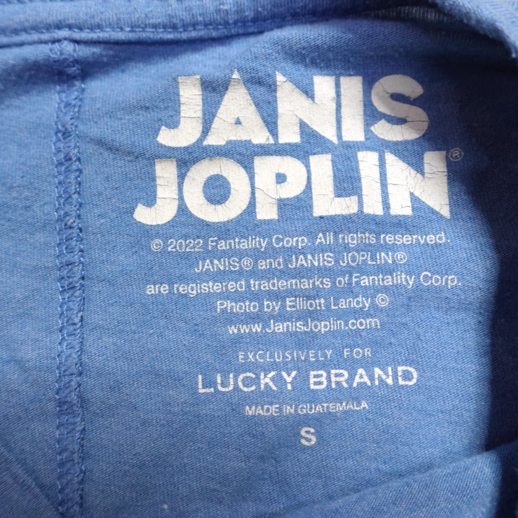 Lucky Brand VINTAGE Janis Joplin Womens Shirt Small Blue Concert Louisville KY 1970 Ladies T-Shirt Crew Neck Short Sleeve M Blue 70s Womens Size M / US 6-8 / IT 42-44 - 3 Thumbnail