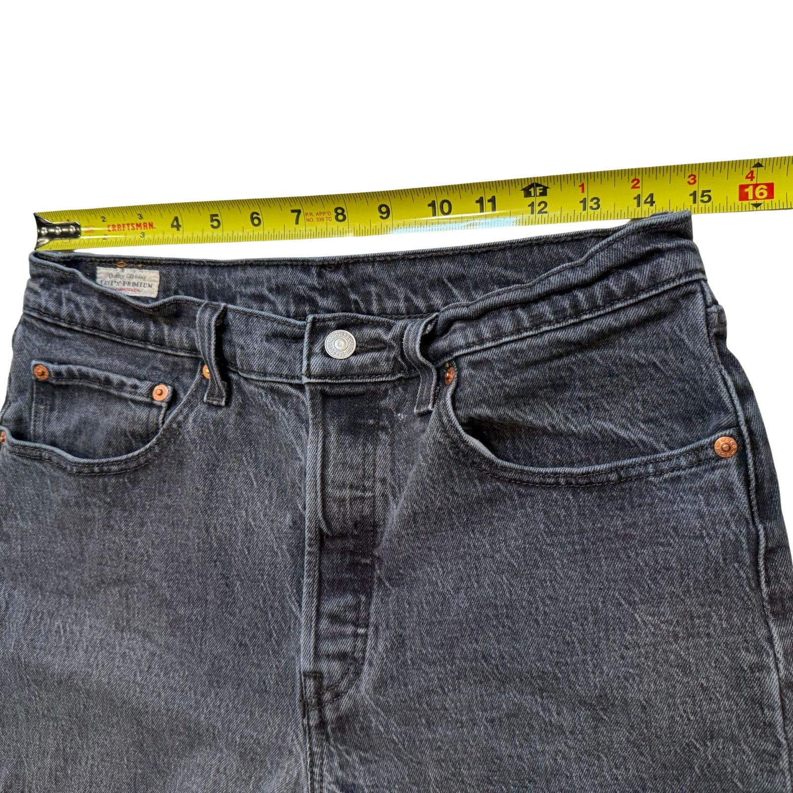 Levi's Levi’s 501 Straight Leg Black Jeans w/ Button Fly Size US 30 / EU 46 - 4 Thumbnail