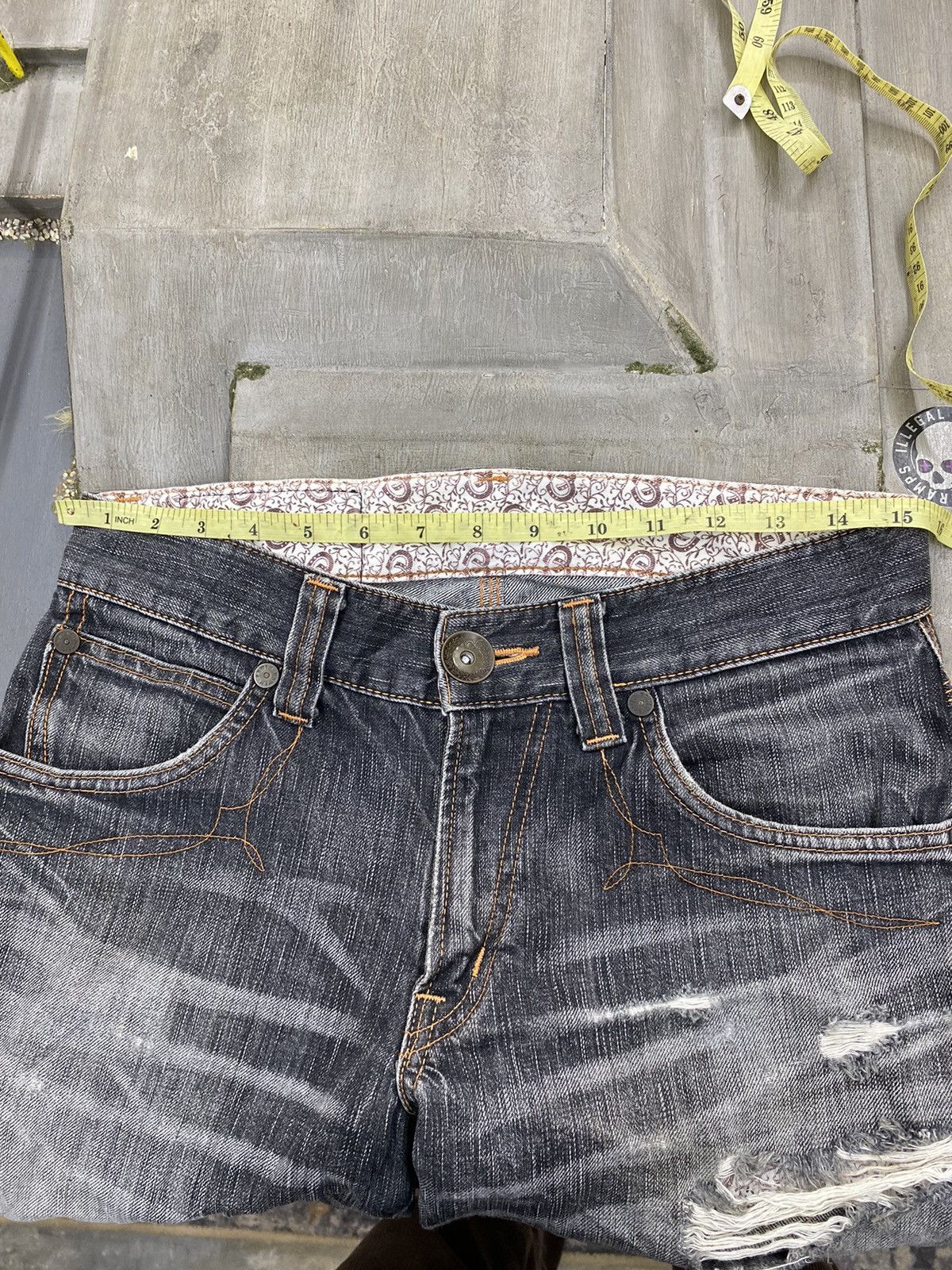 Edwin vintage edwin 503 flared distressed blue trip Size US 29 - 11 Thumbnail