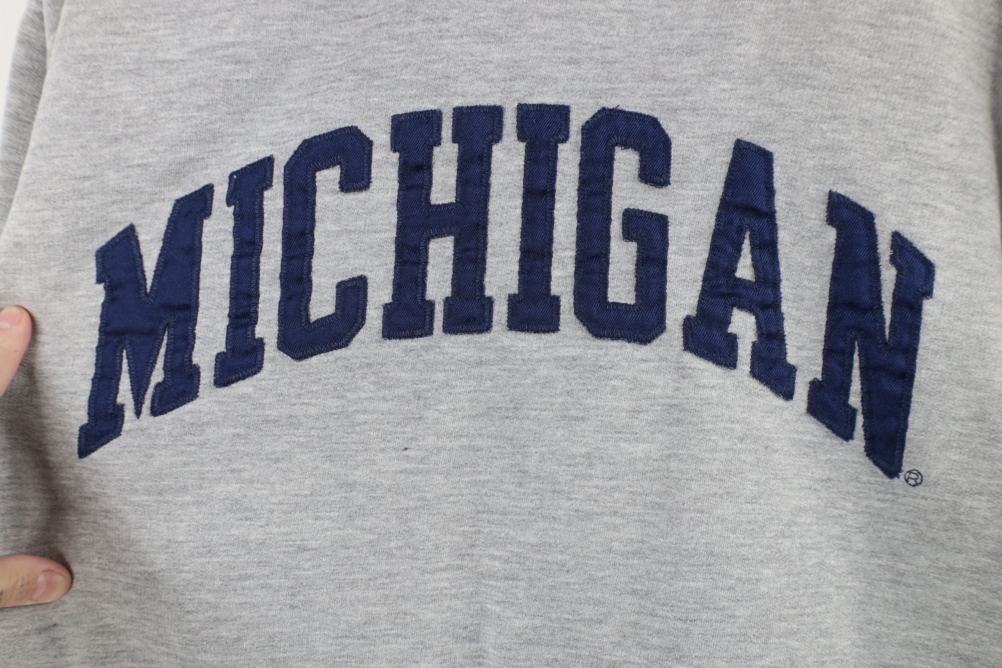 Vintage Vintage 90s Spell Out University of Michigan Hoodie Size M / US 6-8 / IT 42-44 - 4 Thumbnail