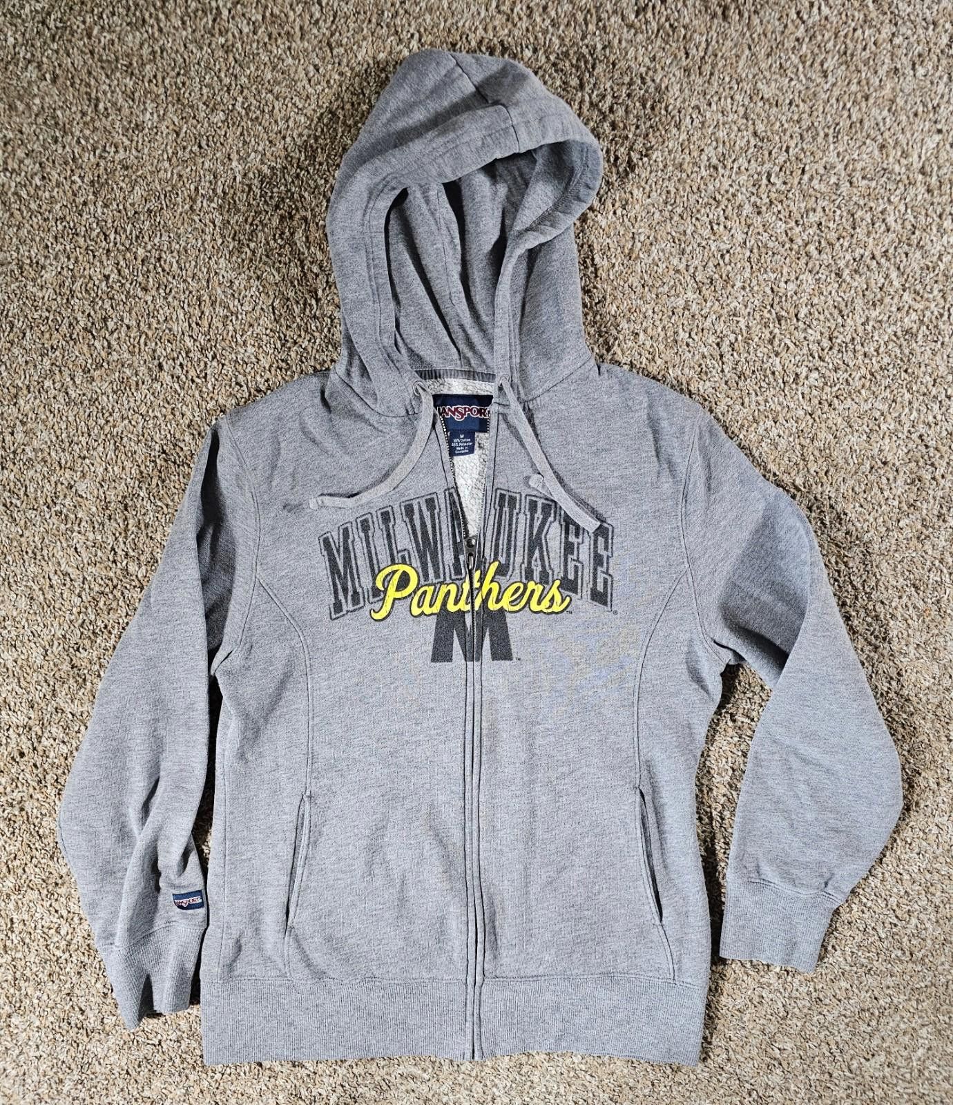 Jansport UWM Milwaukee Panthers Adult M Gray Hoodie Wisconsin Size US M / EU 48-50 / 2 - 1 Thumbnail