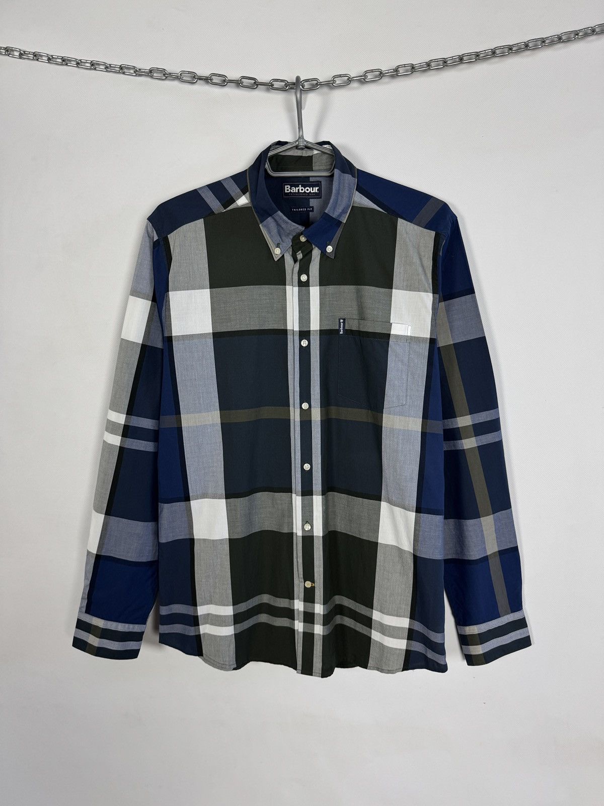 Barbour Barbour Tartan 12 Tailored Long Sleeve Shirt Button Up Sz M Size US M / EU 48-50 / 2 - 1 Thumbnail
