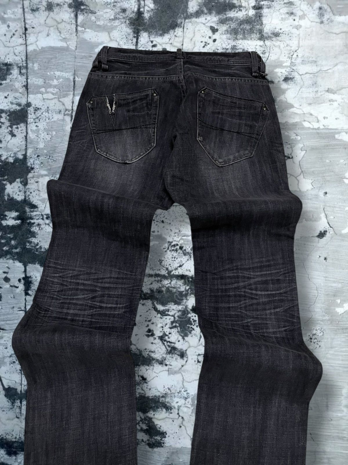 Tornado Mart Vintage 1990s Og Japan Designer RattleTrap Distressed Denim Size US 29 - 15 Thumbnail