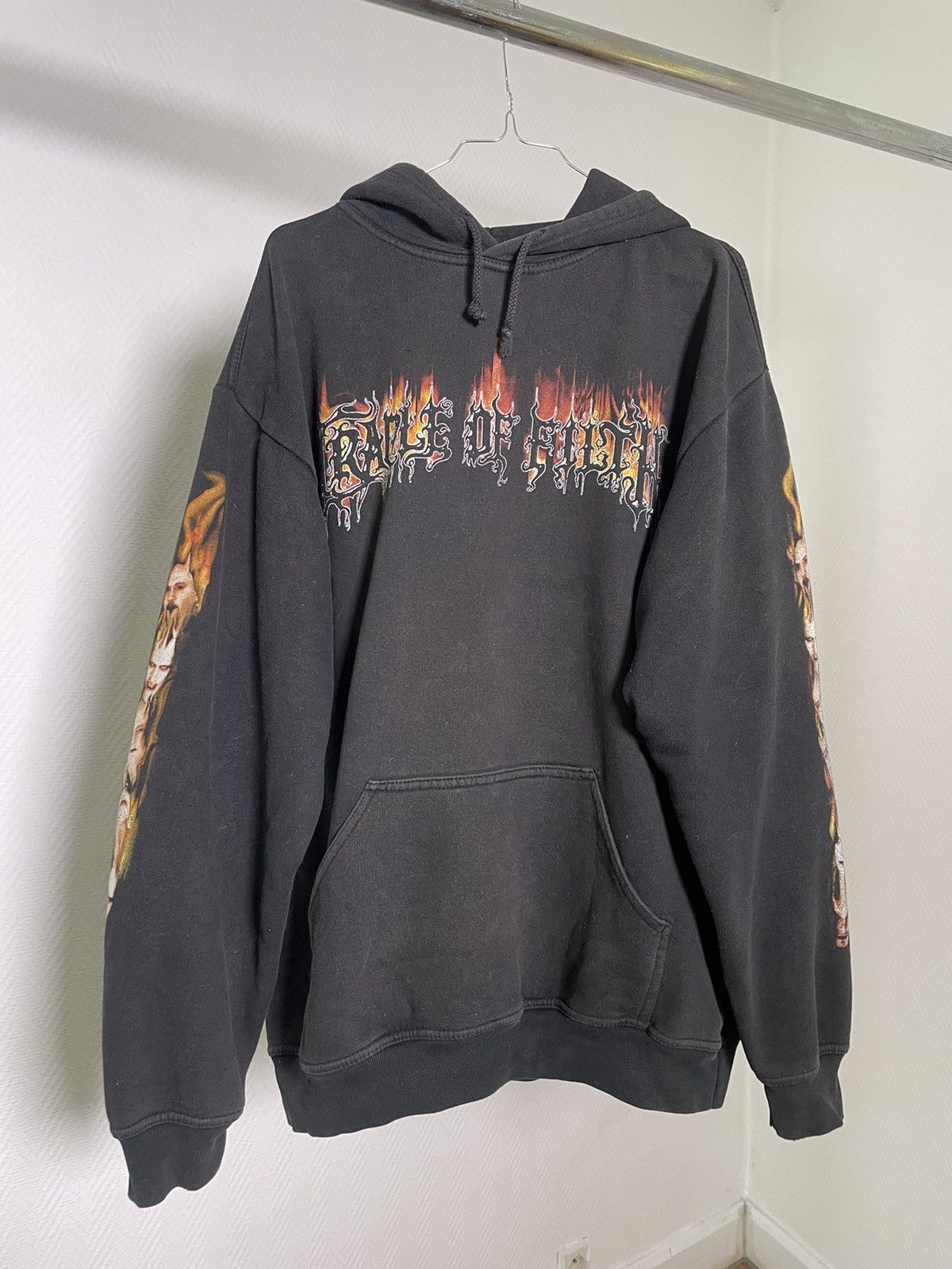 image of Band Tees x Vintage 90’S Cradle Of Filth Metal Hoodie Size XL in Black, Men's