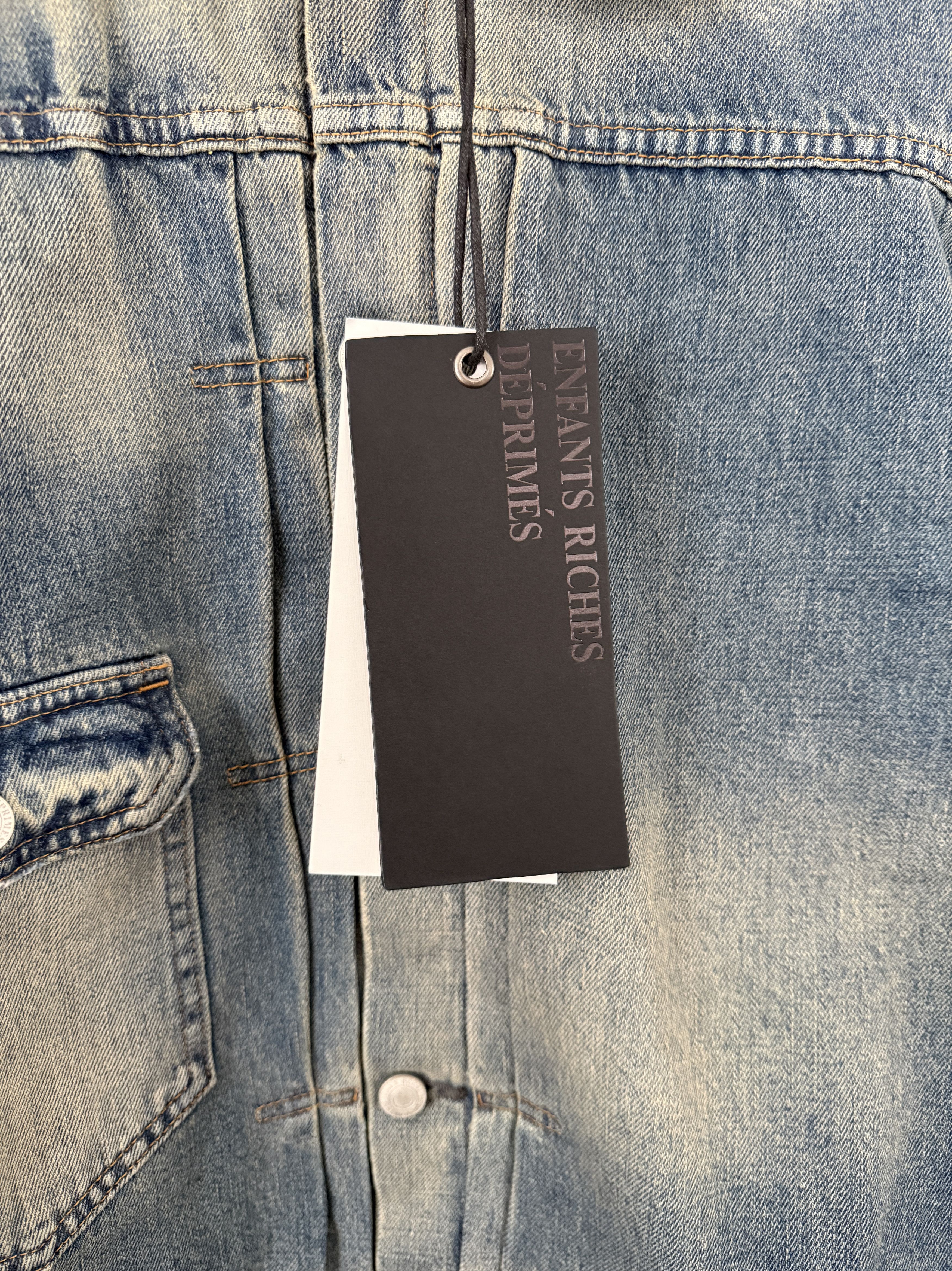 Enfants Riches Deprimes Distressed Lined Denim Jacket Size US L / EU 52-54 / 3 - 19 Thumbnail