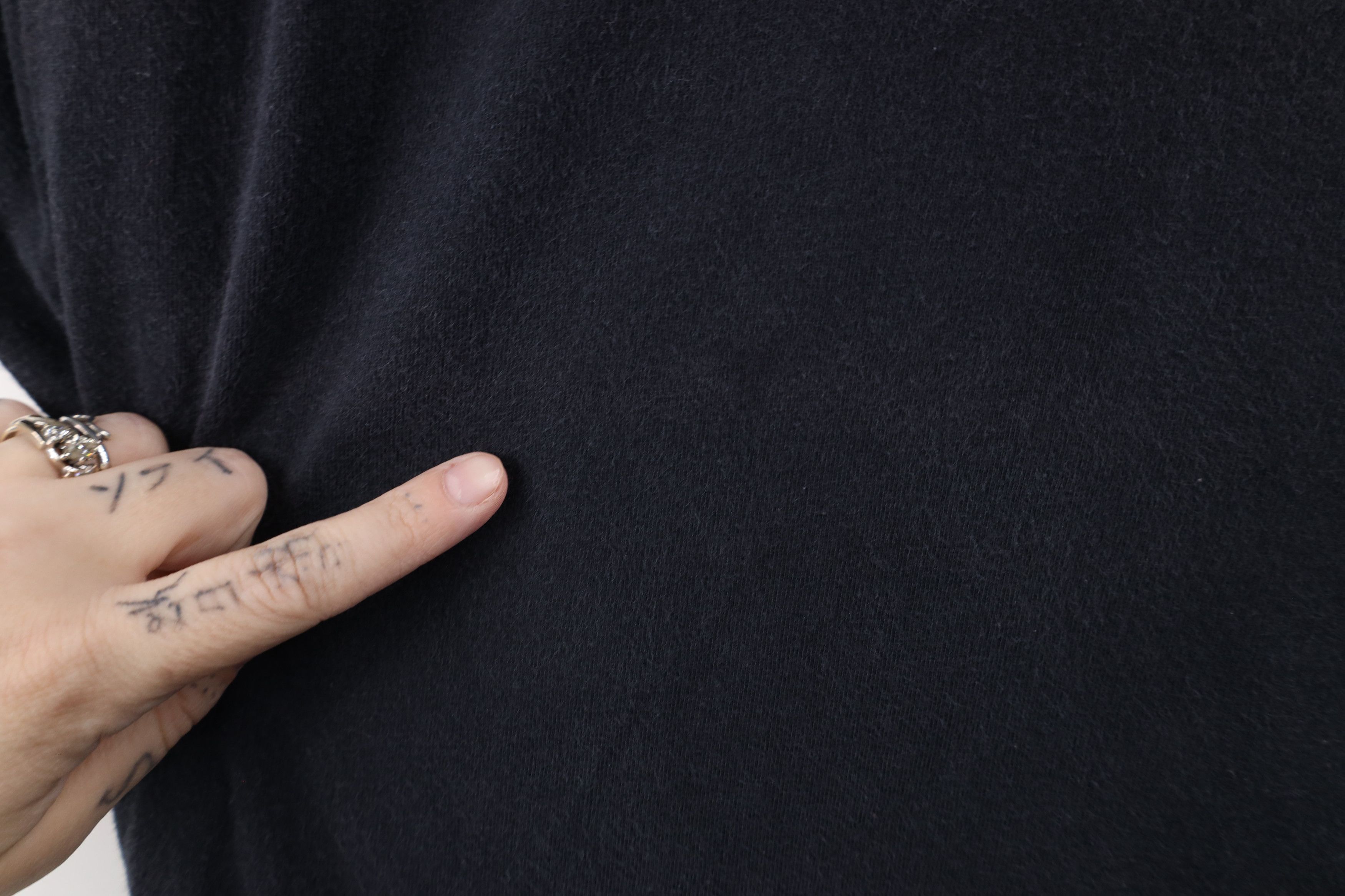 Vintage Vintage 90s Streetwear Mock Neck Long Sleeve T-Shirt Black Size US L / EU 52-54 / 3 - 5 Thumbnail