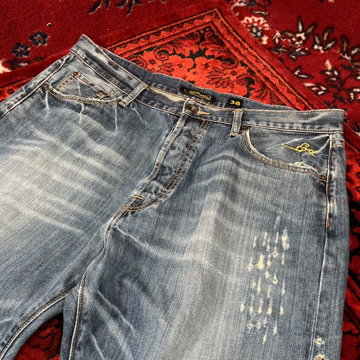 Ed Hardy Vintage Streetwear Rare HipHop Y2K Ed Hardy Jeans Devil Girl Size US 38 / EU 54 - 3 Thumbnail