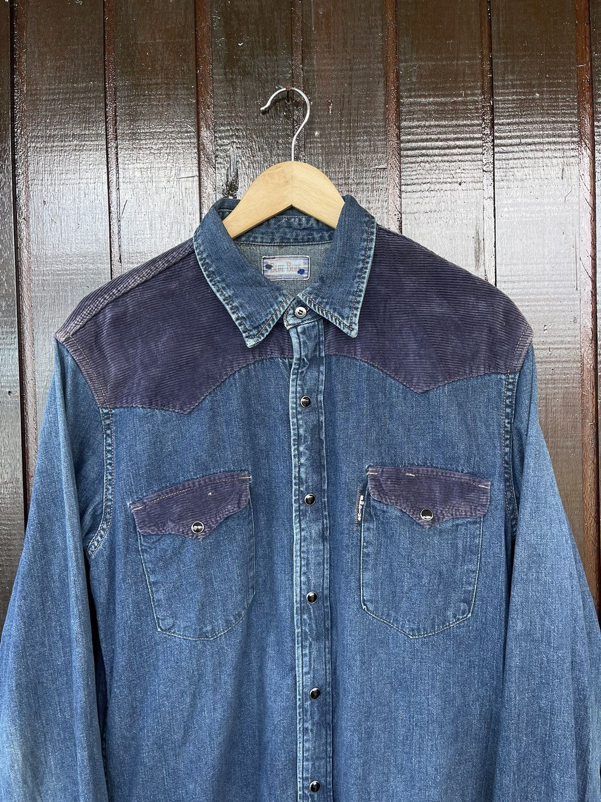 Blue Blue Japan Vintage Blue Blue Japan denime westren shirt Size US M / EU 48-50 / 2 - 2 Thumbnail