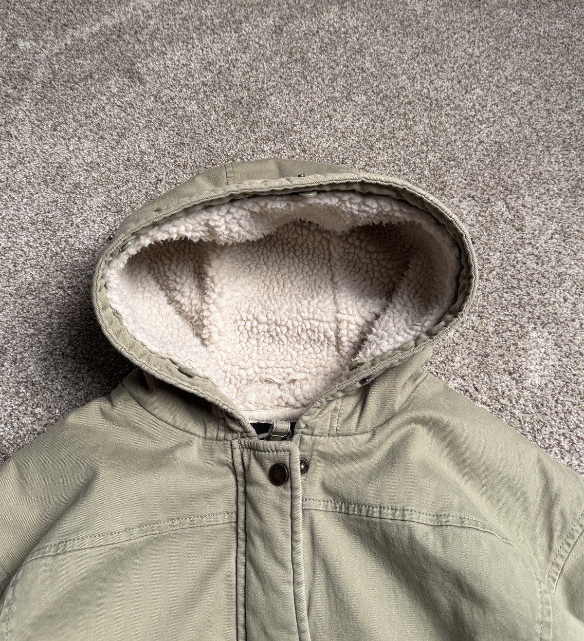Hollister HOLLISTER PALE SAGE SHERPA-LINED HOODED JACKET Size M / US 6-8 / IT 42-44 - 2 Thumbnail