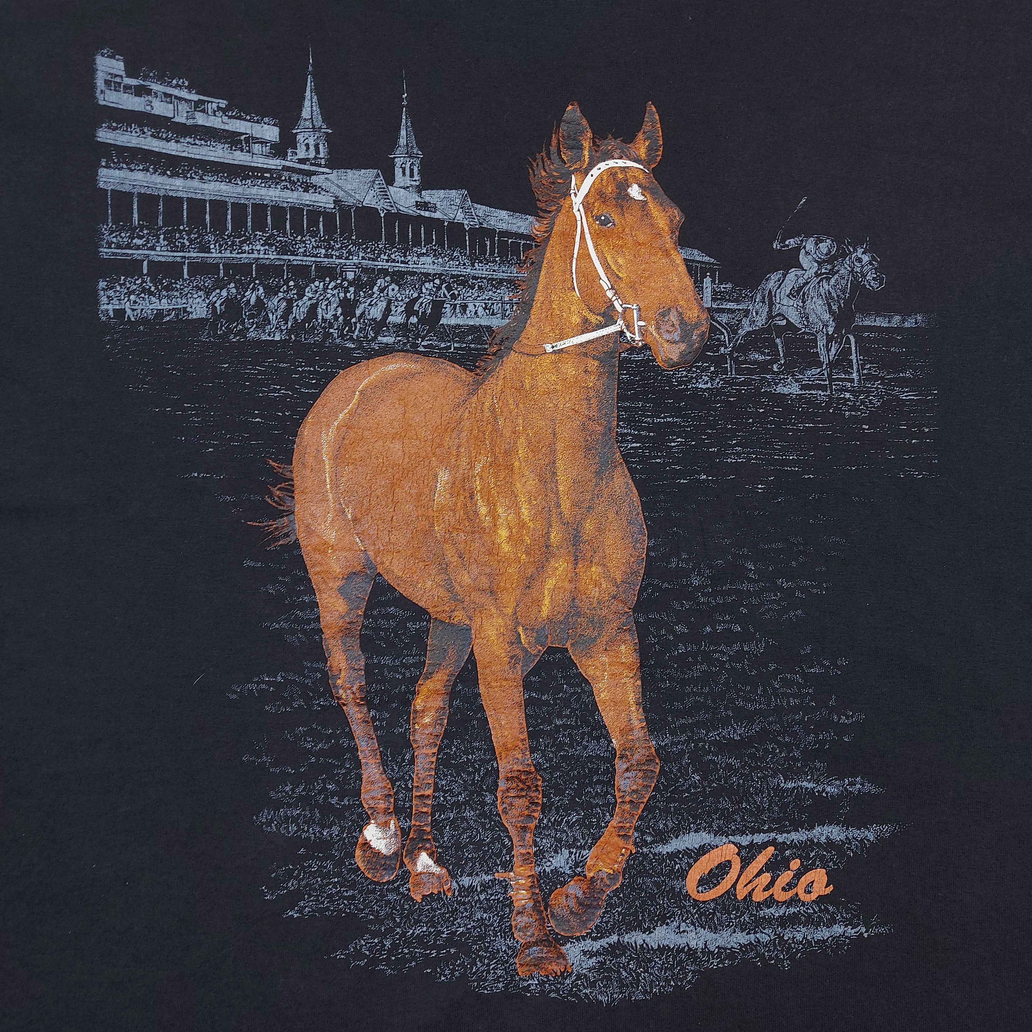 Other VTG 90s Ohio Derby Thoroughbred Horse Race Single-Stitch TEE Size US XL / EU 56 / 4 - 2 Thumbnail