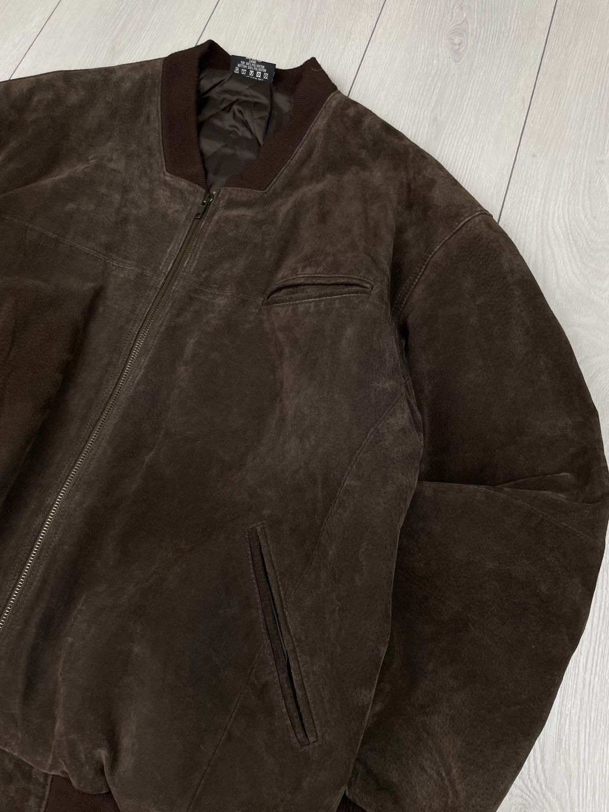 Leather × Vintage Vintage Leather Bomber Jacket Men’s Brown Size XL Size US XL / EU 56 / 4 - 2 Thumbnail