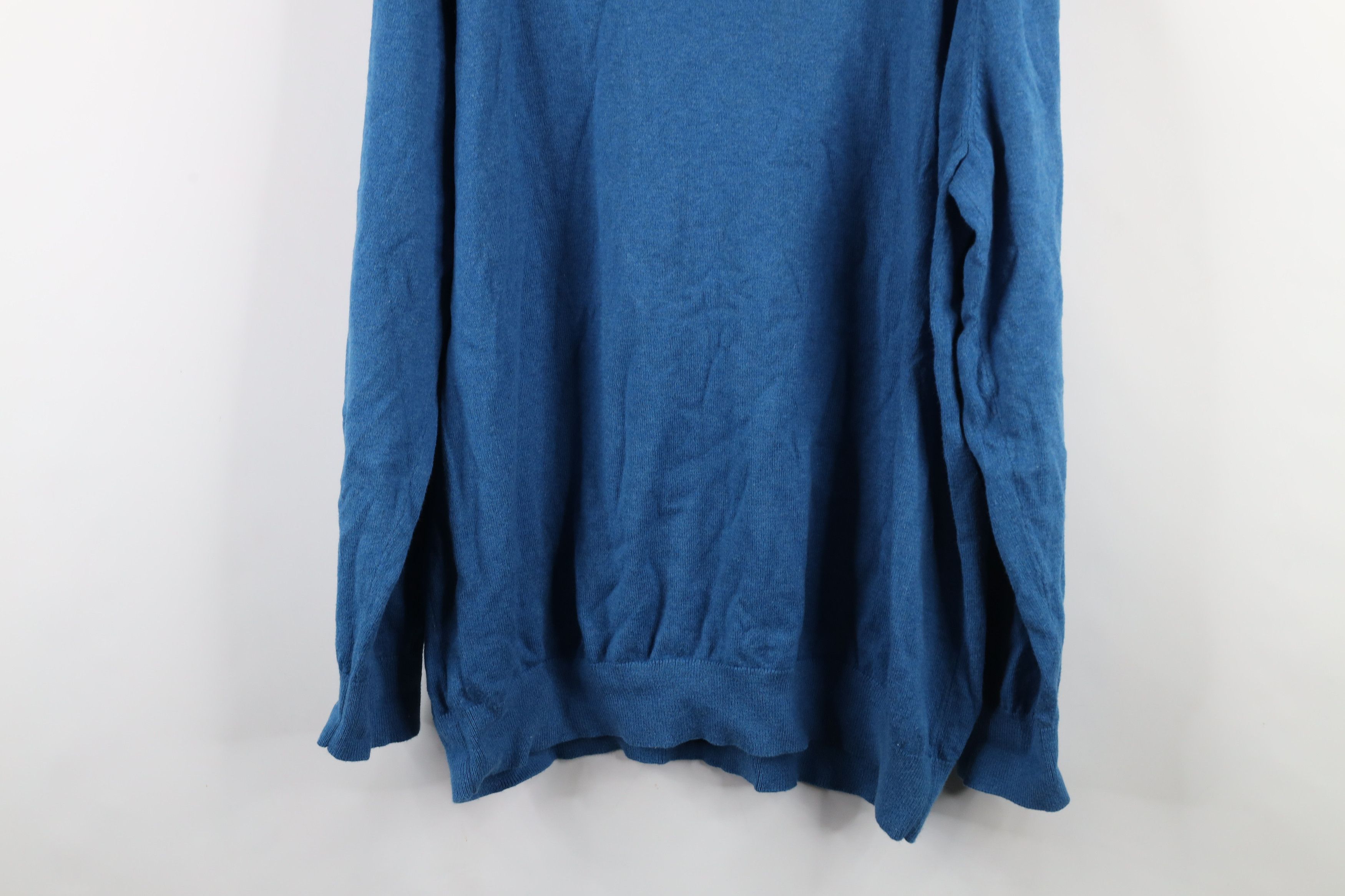 L.L. Bean × Vintage Vintage Y2K LL Bean Cotton Cashmere Blend Knit Sweater Blue Size US XXL / EU 58 / 5 - 9 Thumbnail