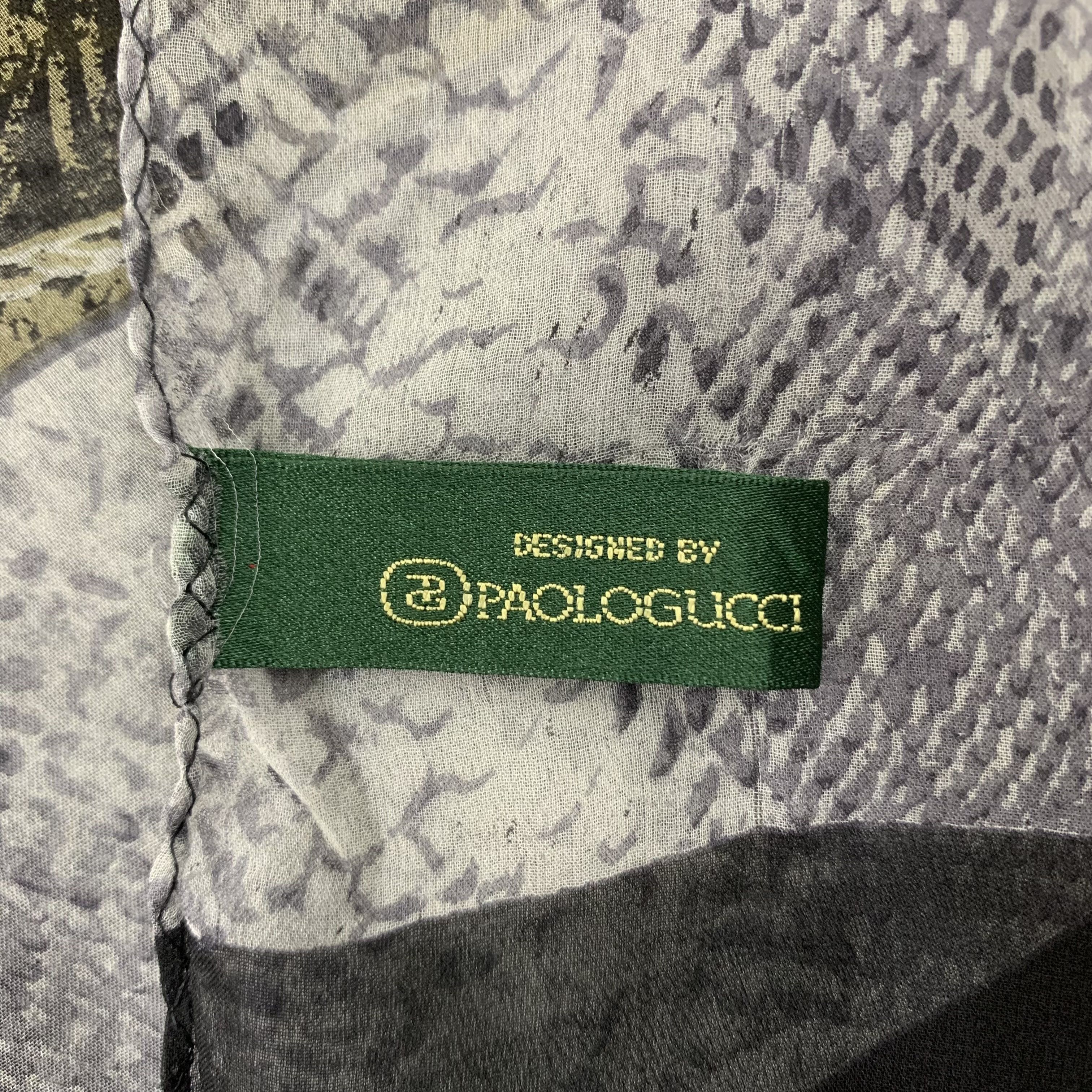 Paolo Gucci Paolo Gucci Scarf Silk Muffler Neck Wrap BL9335 Size ONE SIZE - 6 Thumbnail