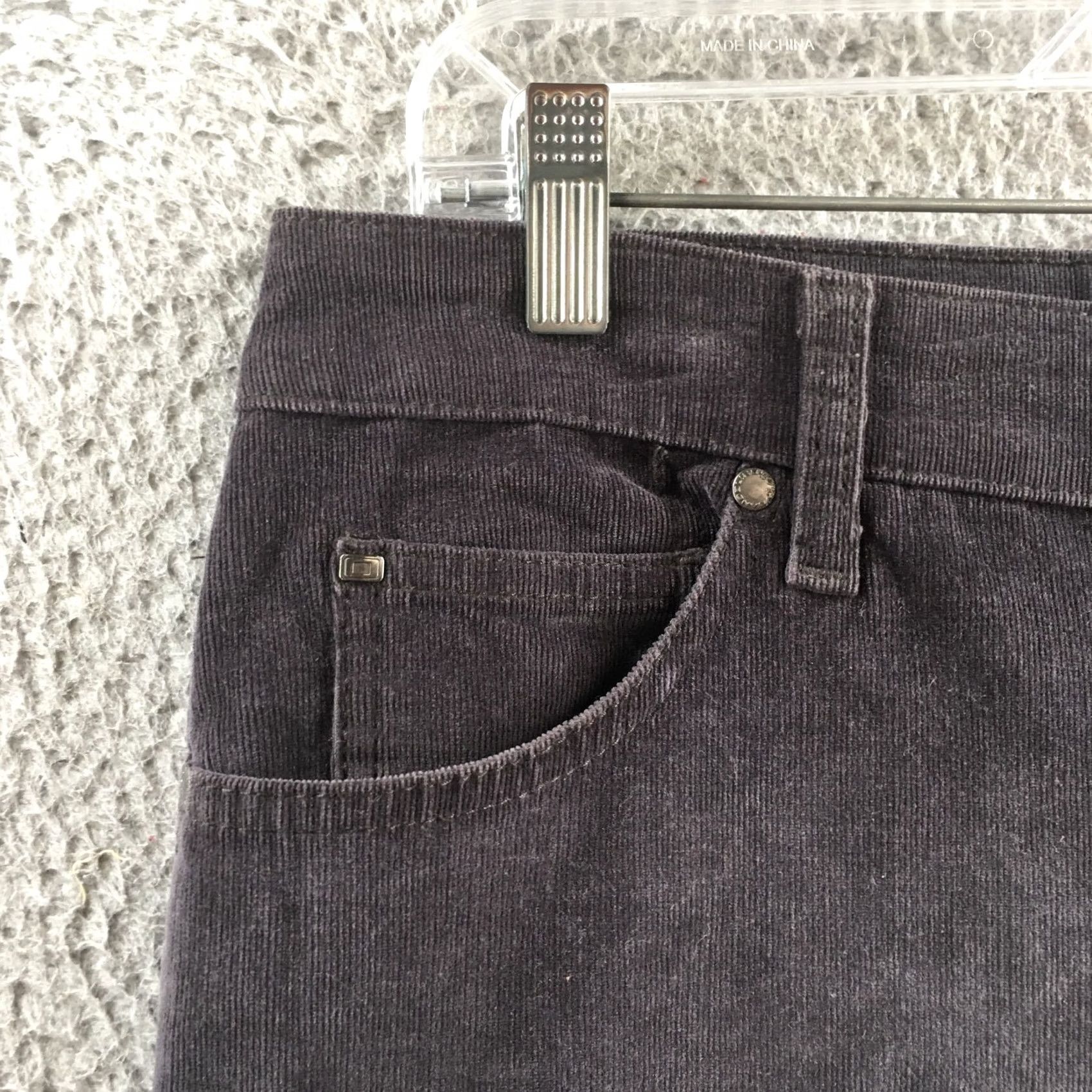 Vintage Bandolino Jeans Womens 12 Black Five Pockets High Rise Zip Fly Corduroy Medium Rise Five Pocket Design Denim Straight Classic Casual Pants Size 34" / US 12 / IT 48 - 3 Thumbnail