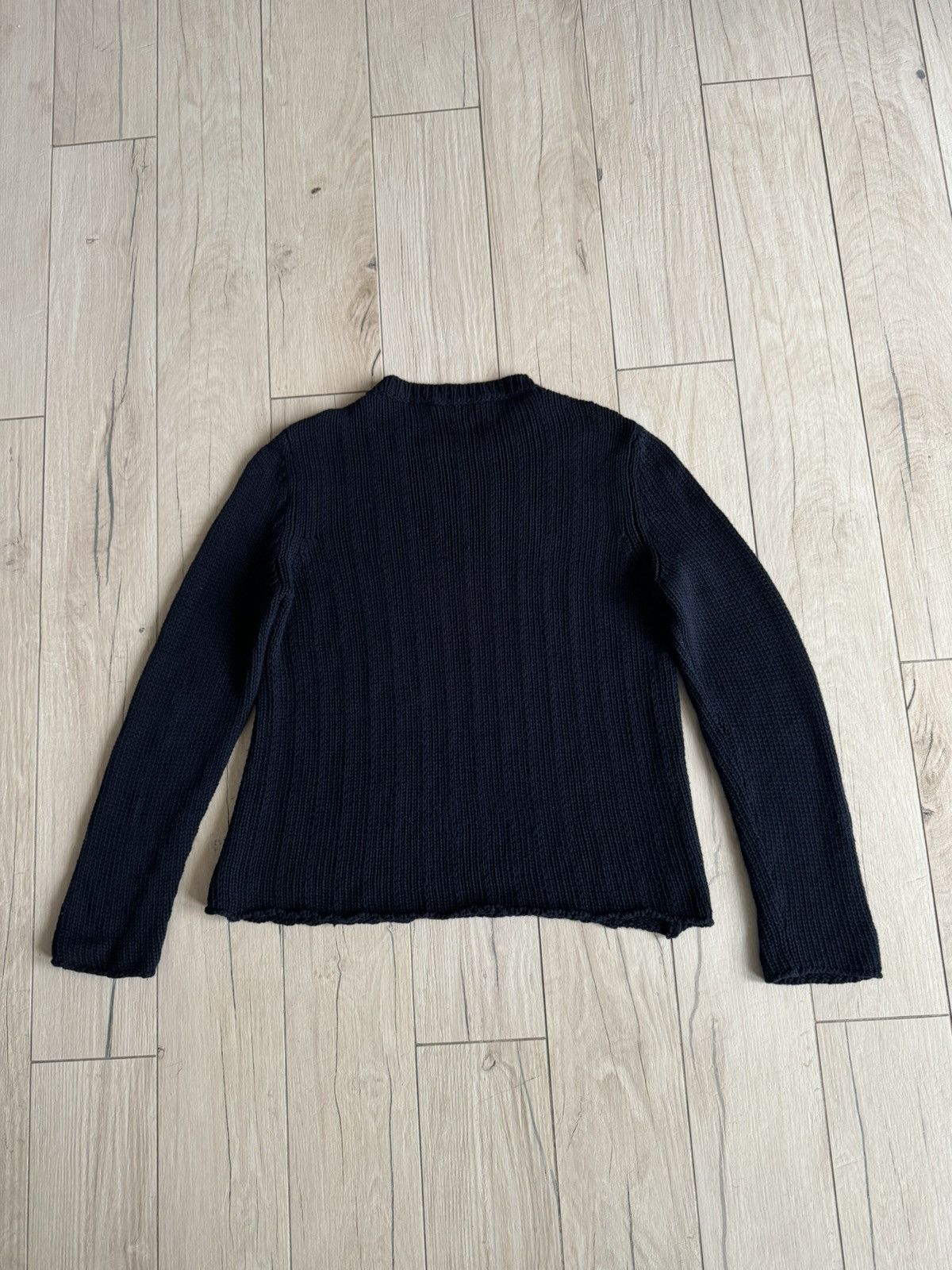 Marni Marni Dark Navy Cable Knit Wool Sweater Size US M / EU 48-50 / 2 - 4 Thumbnail