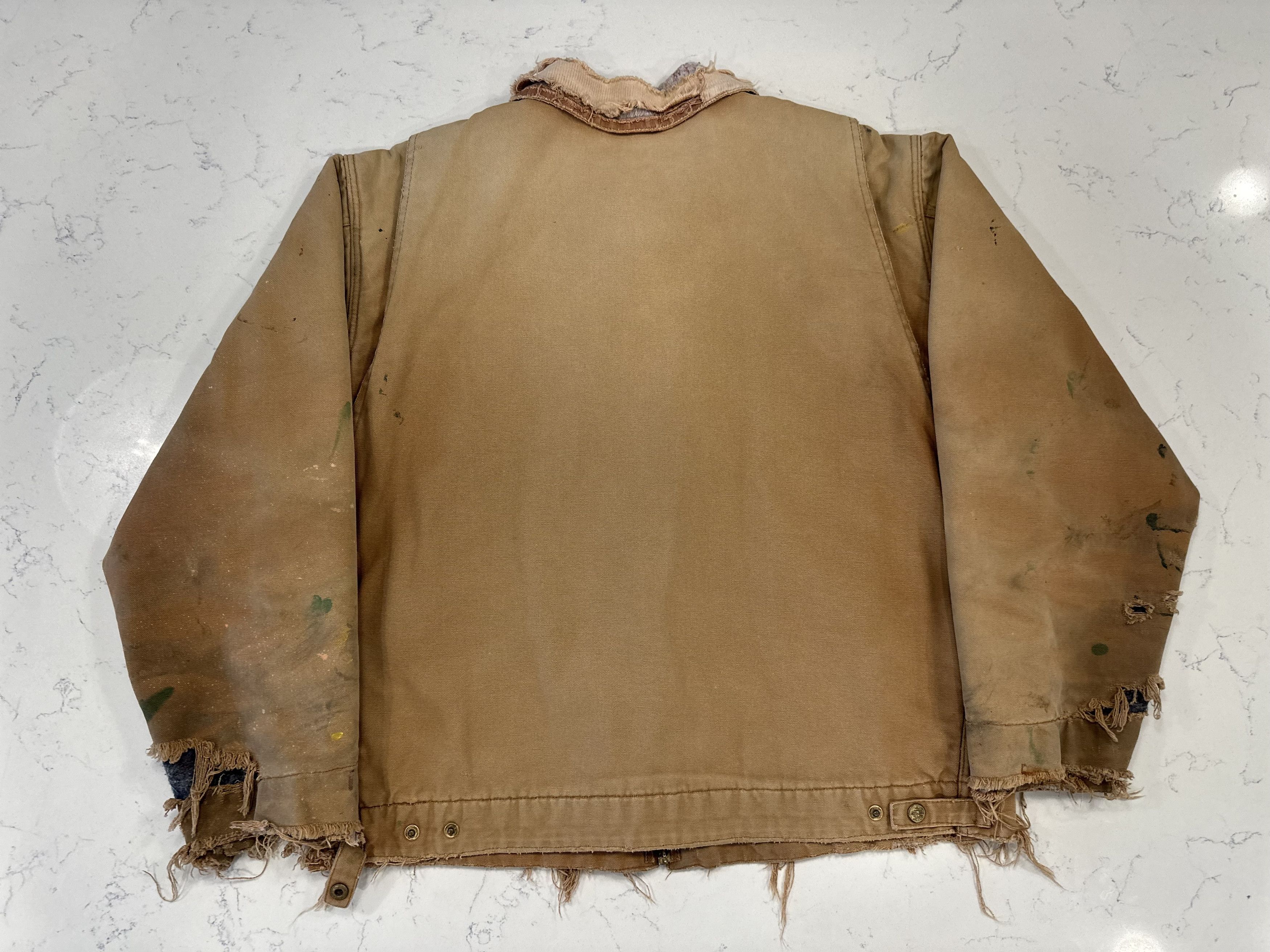 Carhartt × Dickies × Vintage VINTAGE 90s DICKIES DETROIT JACKET SZ L TAN THRASHED Size US L / EU 52-54 / 3 - 2 Thumbnail