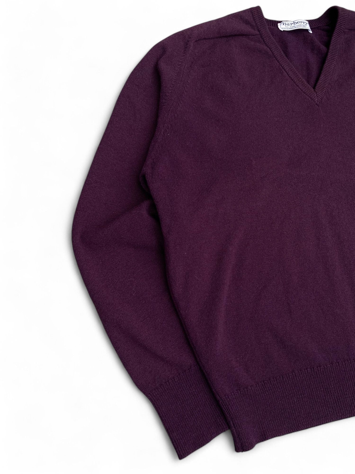 Burberry × Vintage Vintage Burberry V Neck Sweater Size US L / EU 52-54 / 3 - 4 Thumbnail